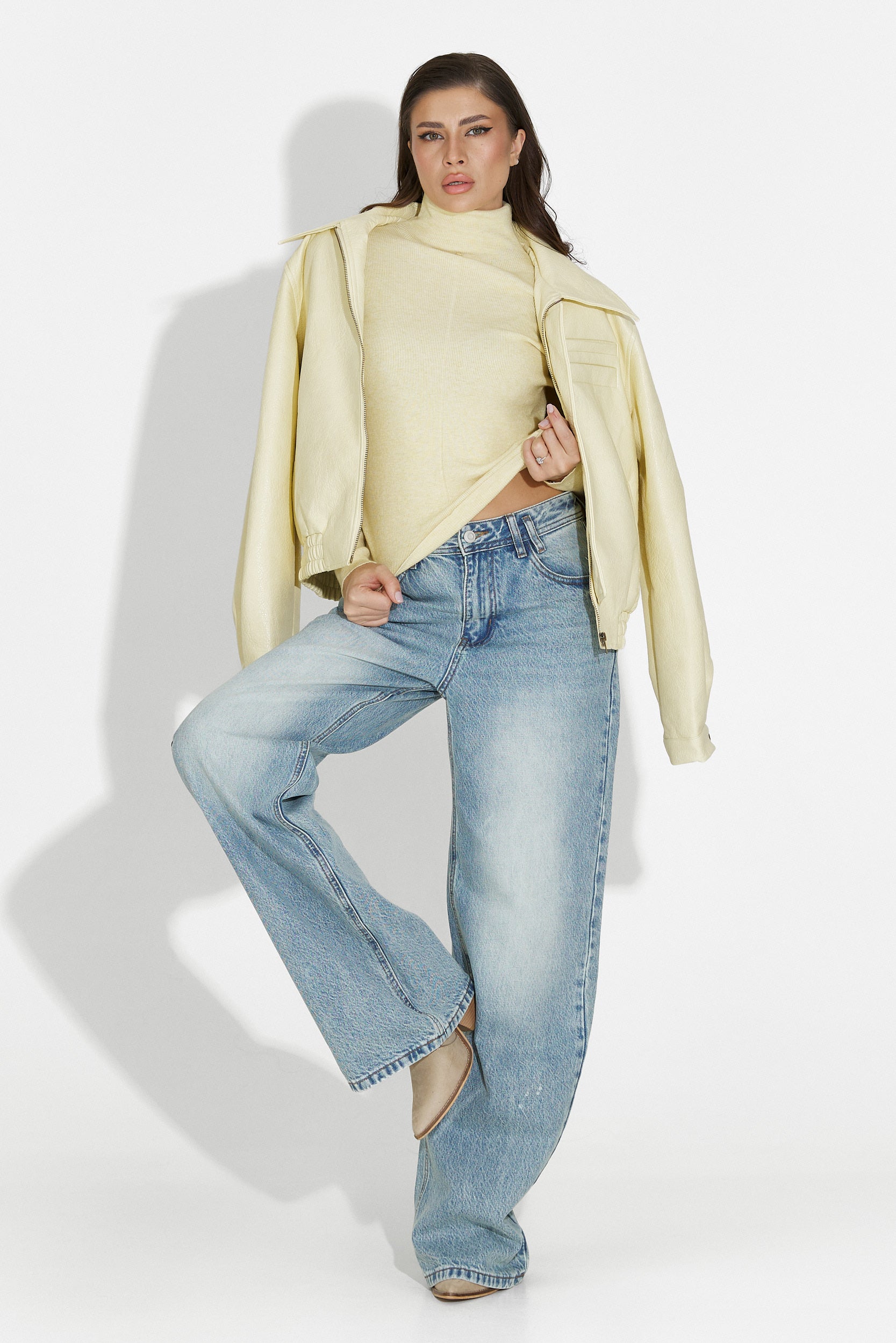 Lionia Bogas Női Lazac Sárga Dzseki