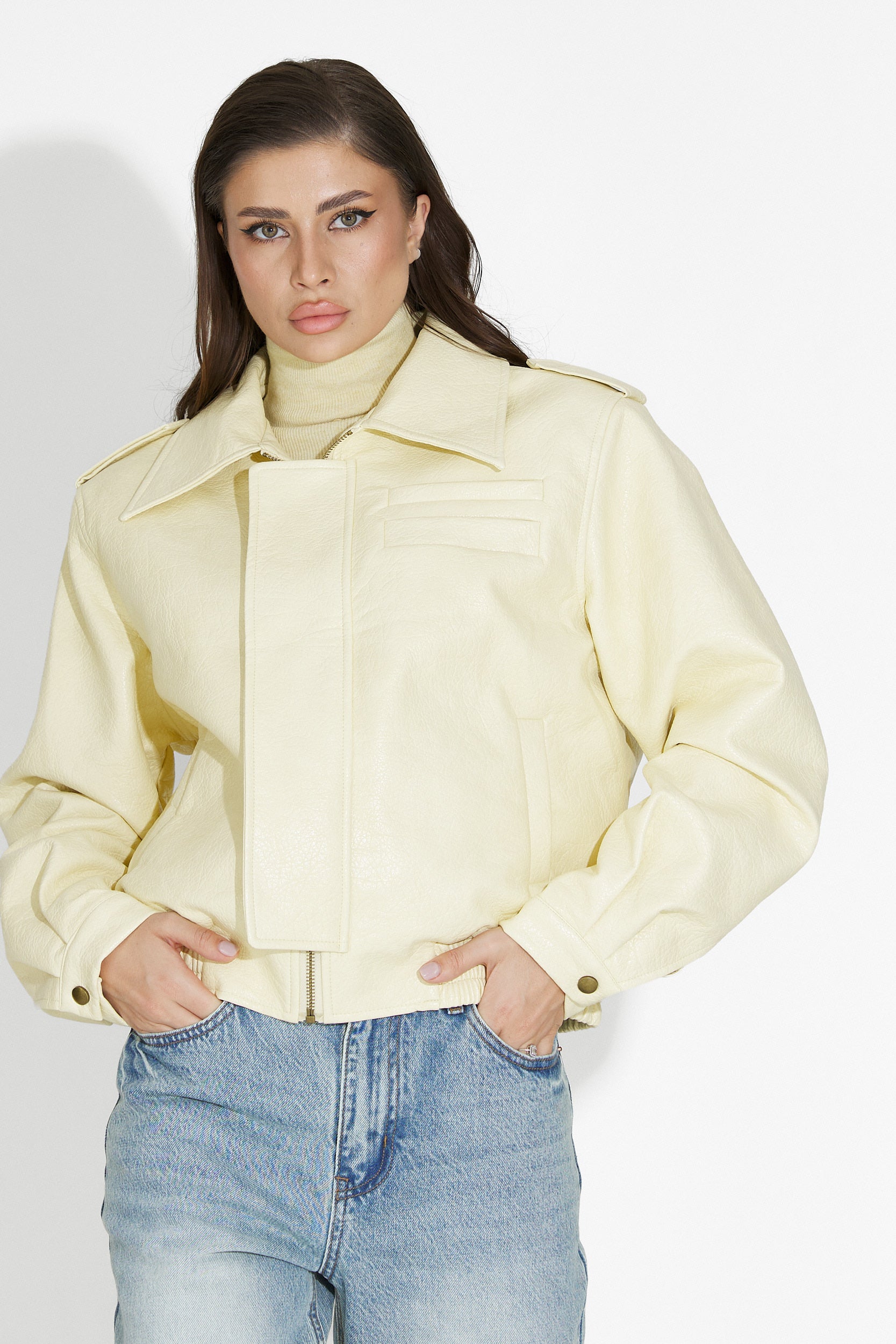 Lionia Bogas Női Lazac Sárga Dzseki