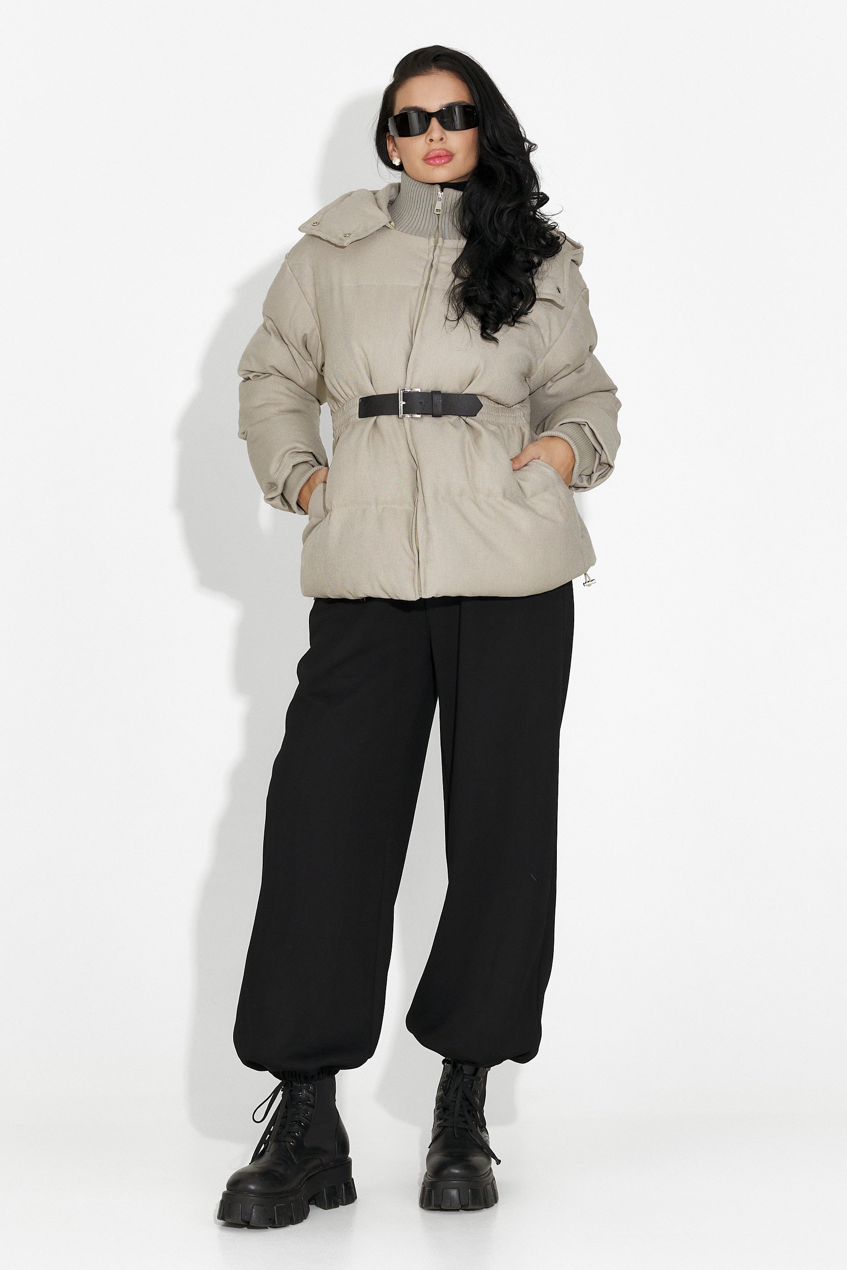 Savrina Bogas Kényelmes Szürke Női Dzseki