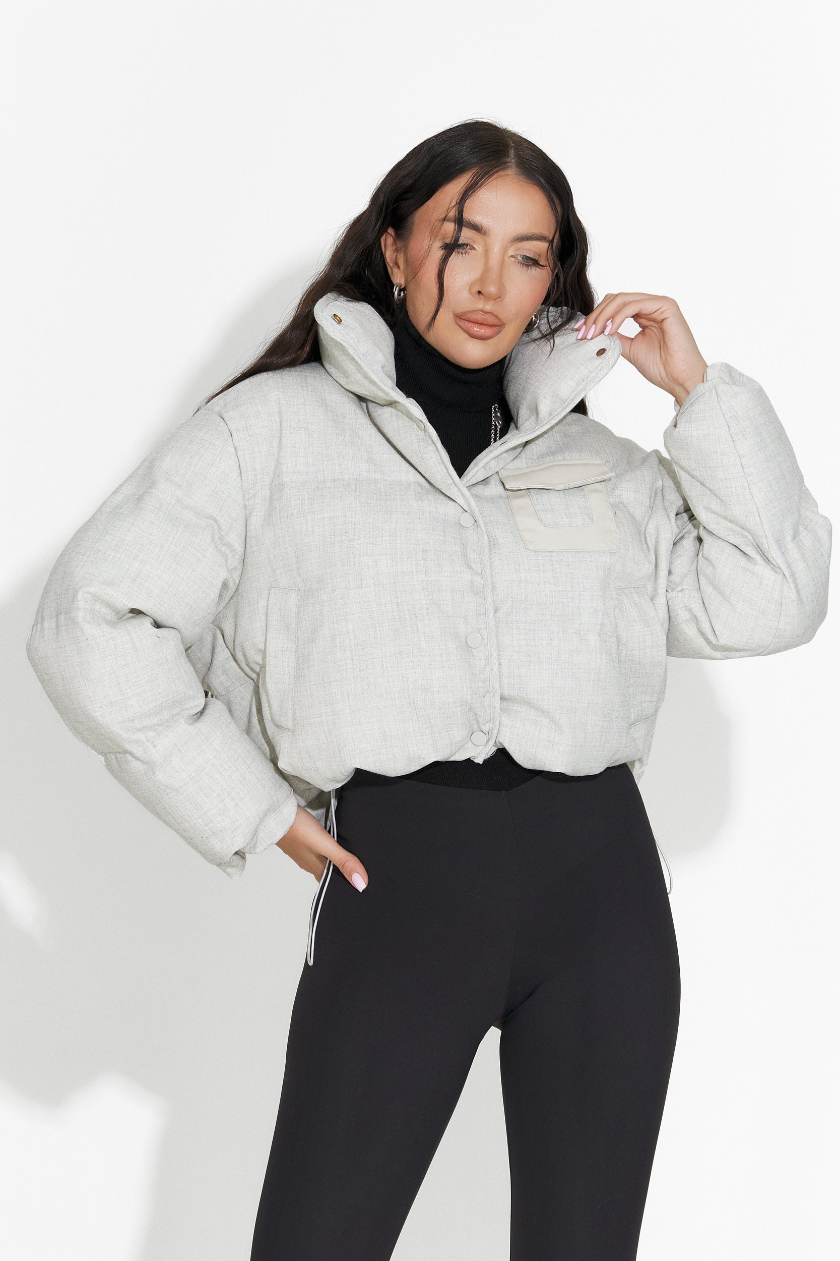 Szürke női alkalmi dzseki Elvora Bogas