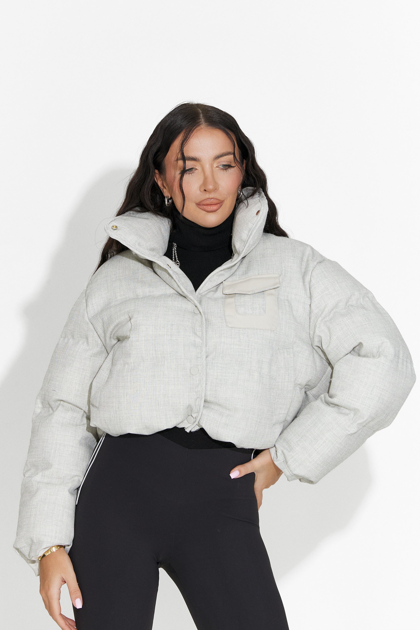 Szürke női alkalmi dzseki Elvora Bogas