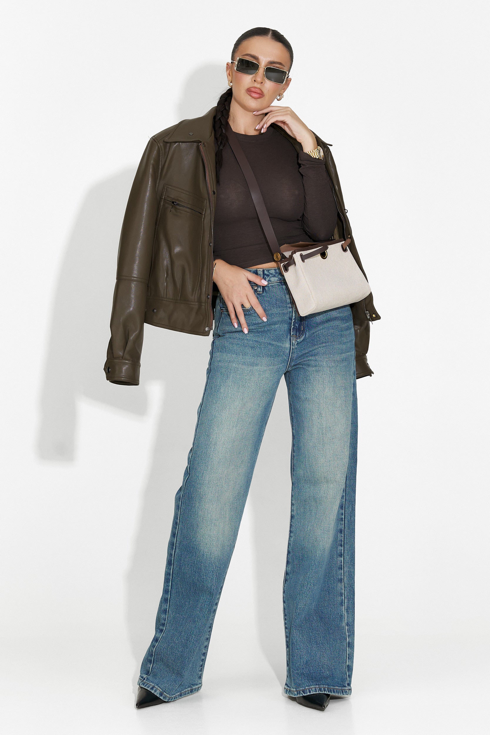 Giselia Bogas Casual Khaki Női Dzseki