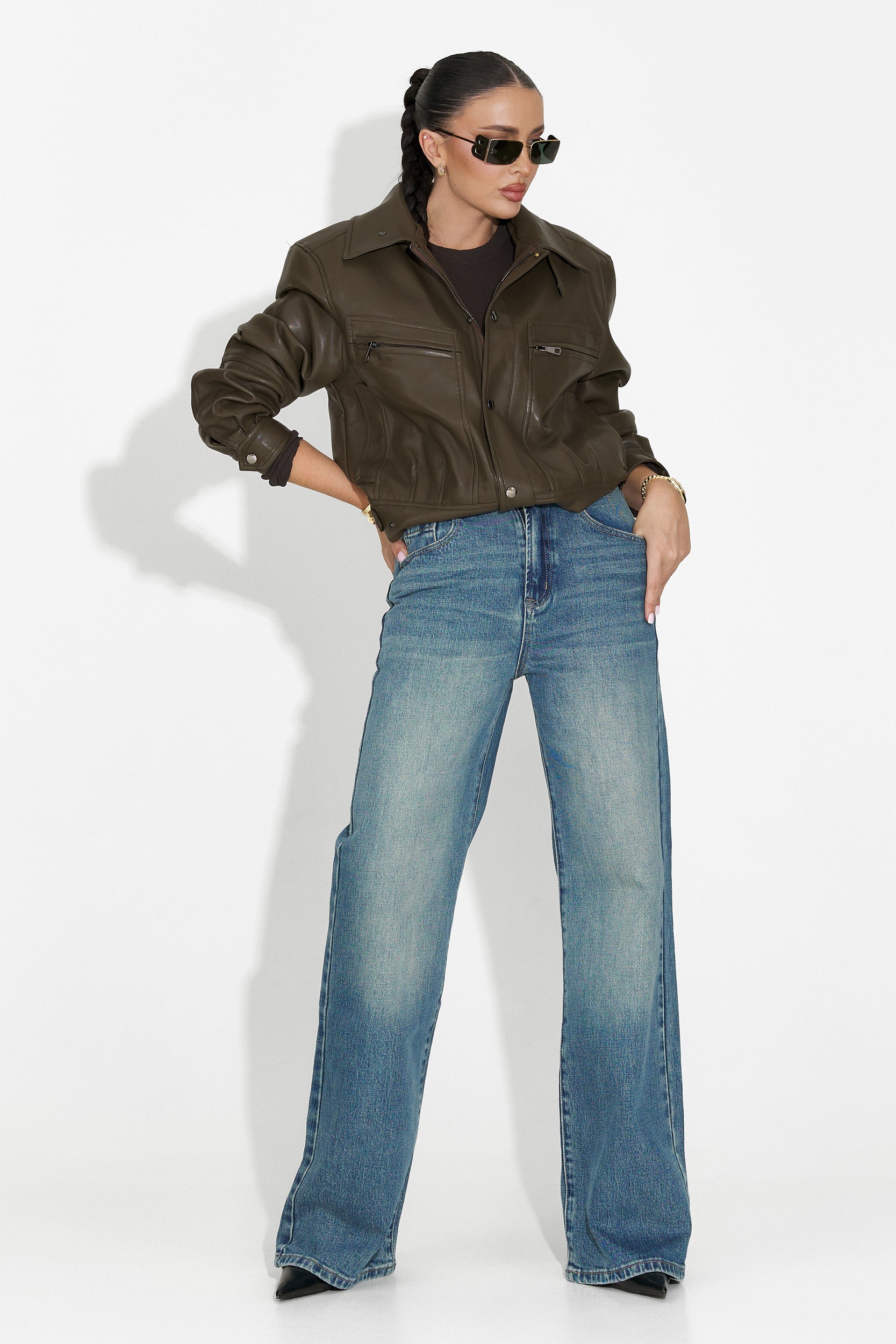 Giselia Bogas Casual Khaki Női Dzseki