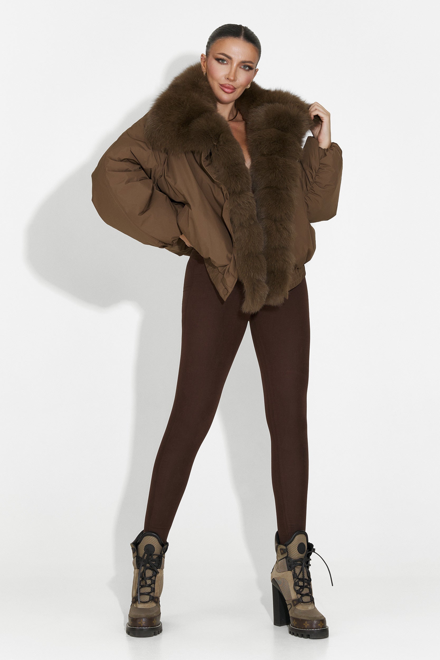 Arvion Bogas Hétköznapi Barna Női Kabát