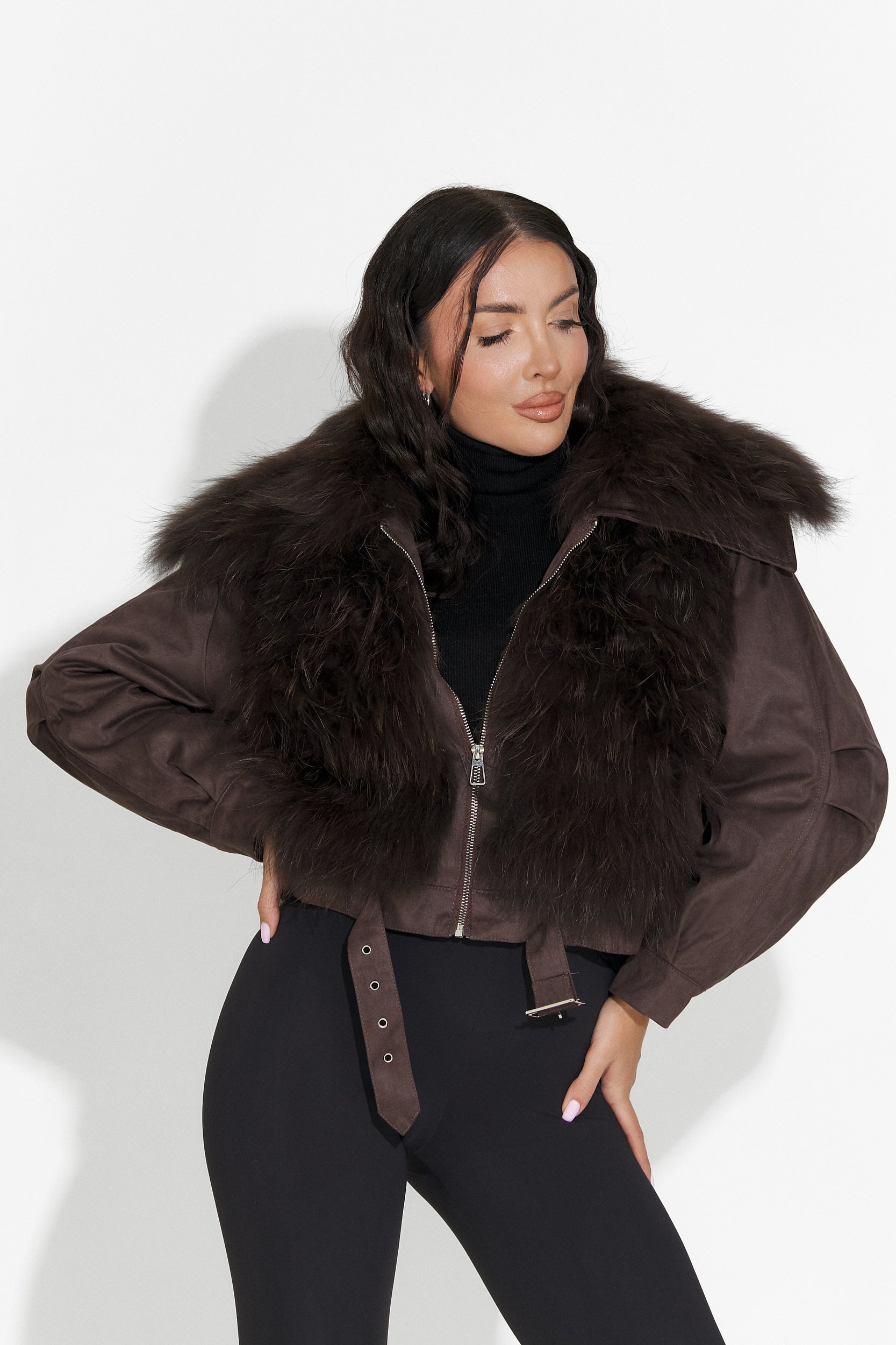 Női alkalmi barna kabát Dresara Bogas