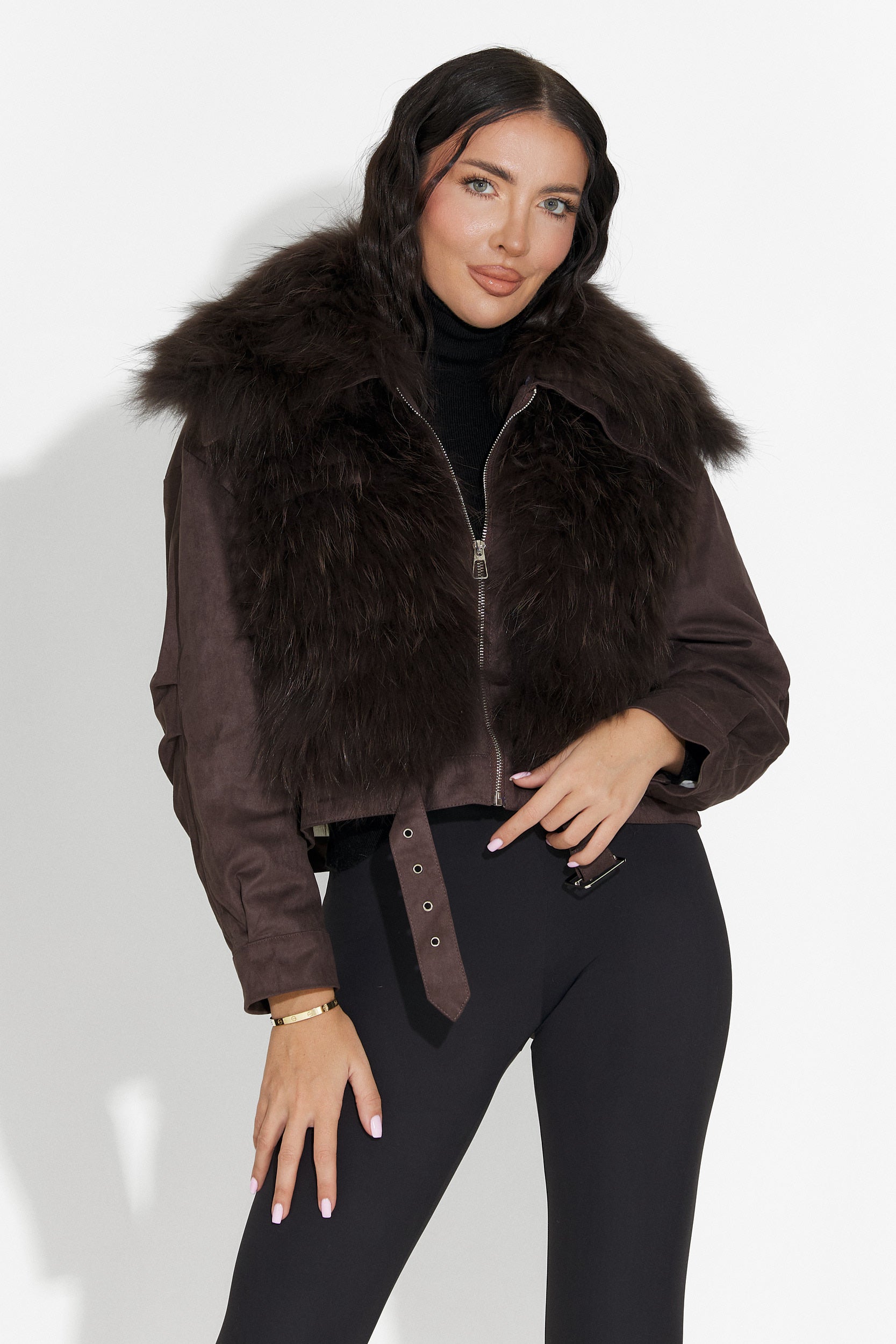 Női alkalmi barna kabát Dresara Bogas