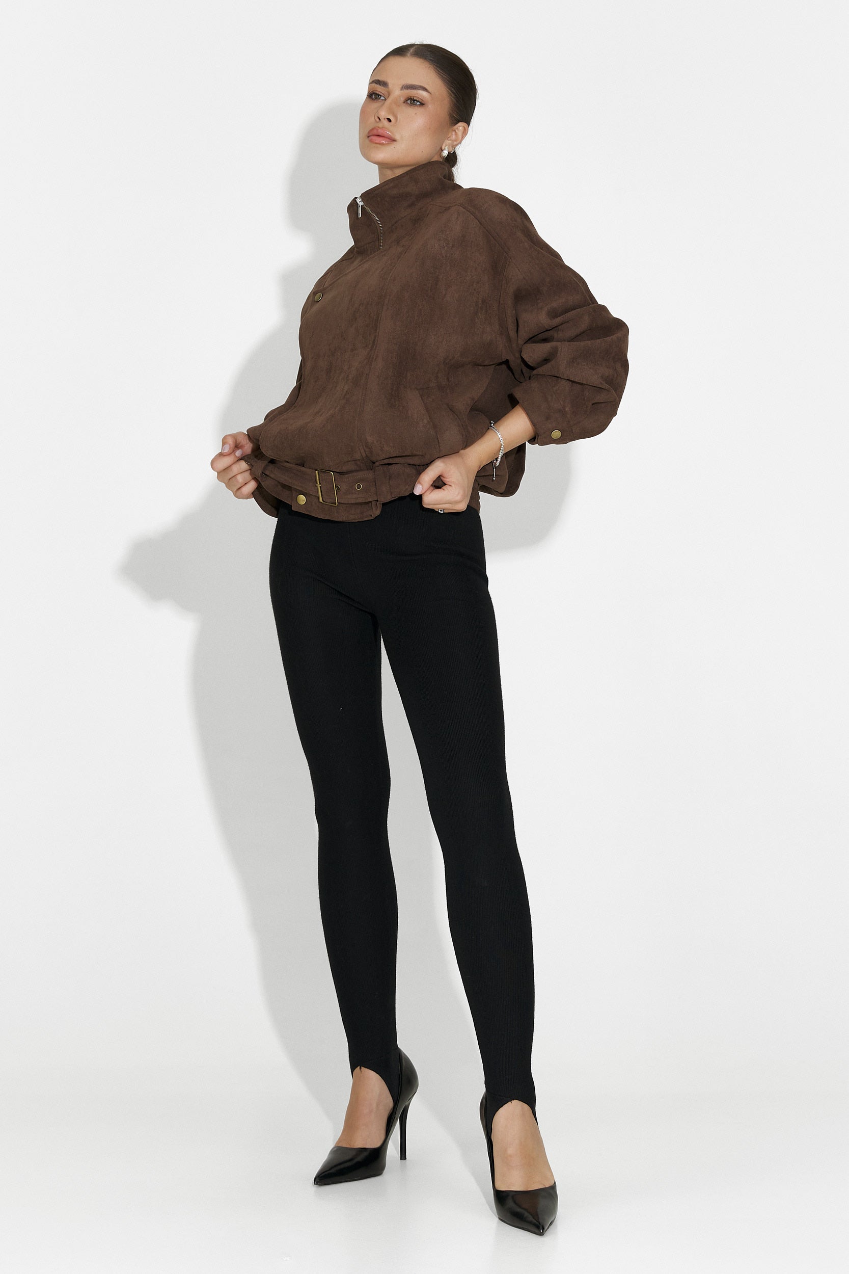 Ismoria Bogas Hétköznapi Barna Női Dzseki