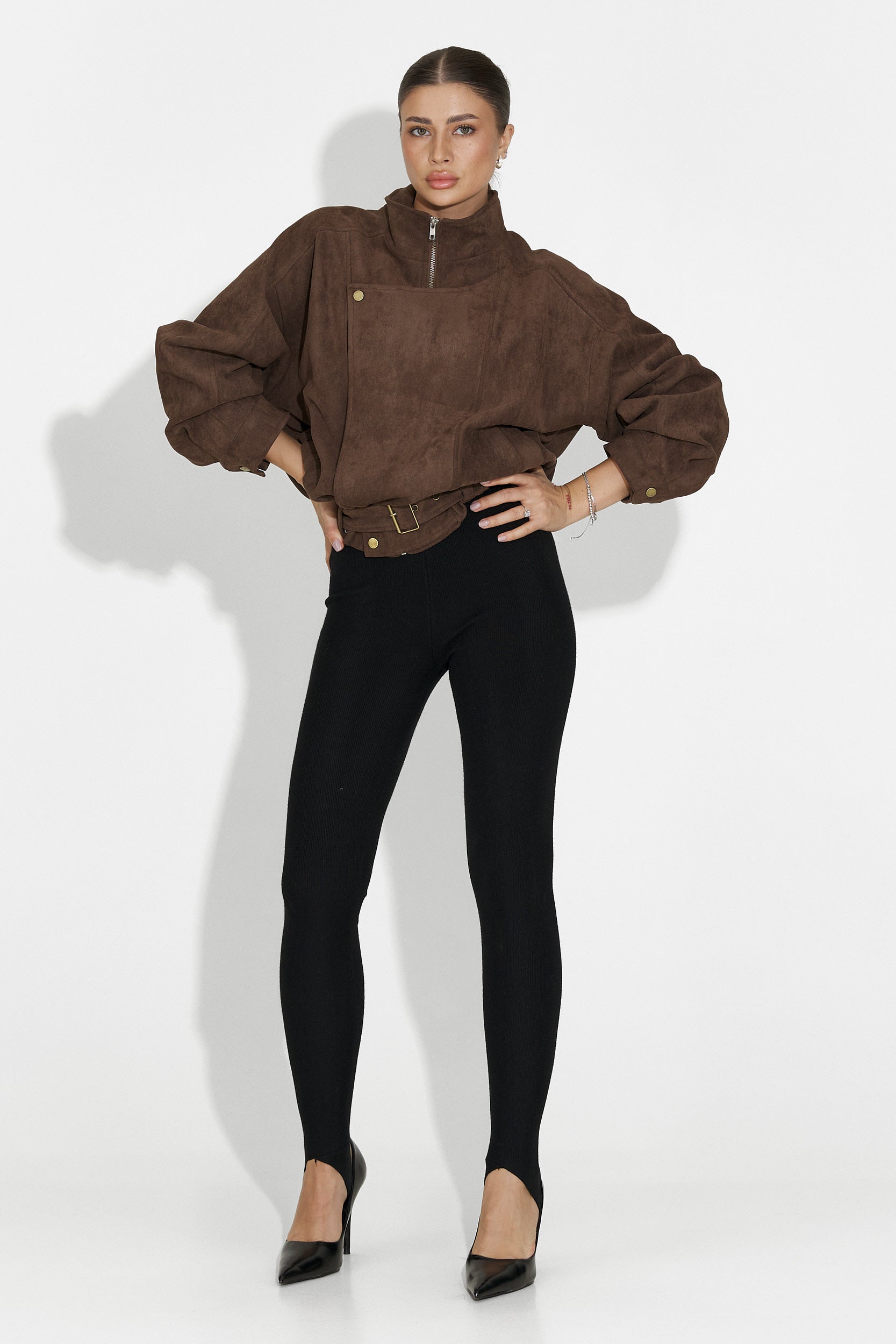 Ismoria Bogas Hétköznapi Barna Női Dzseki