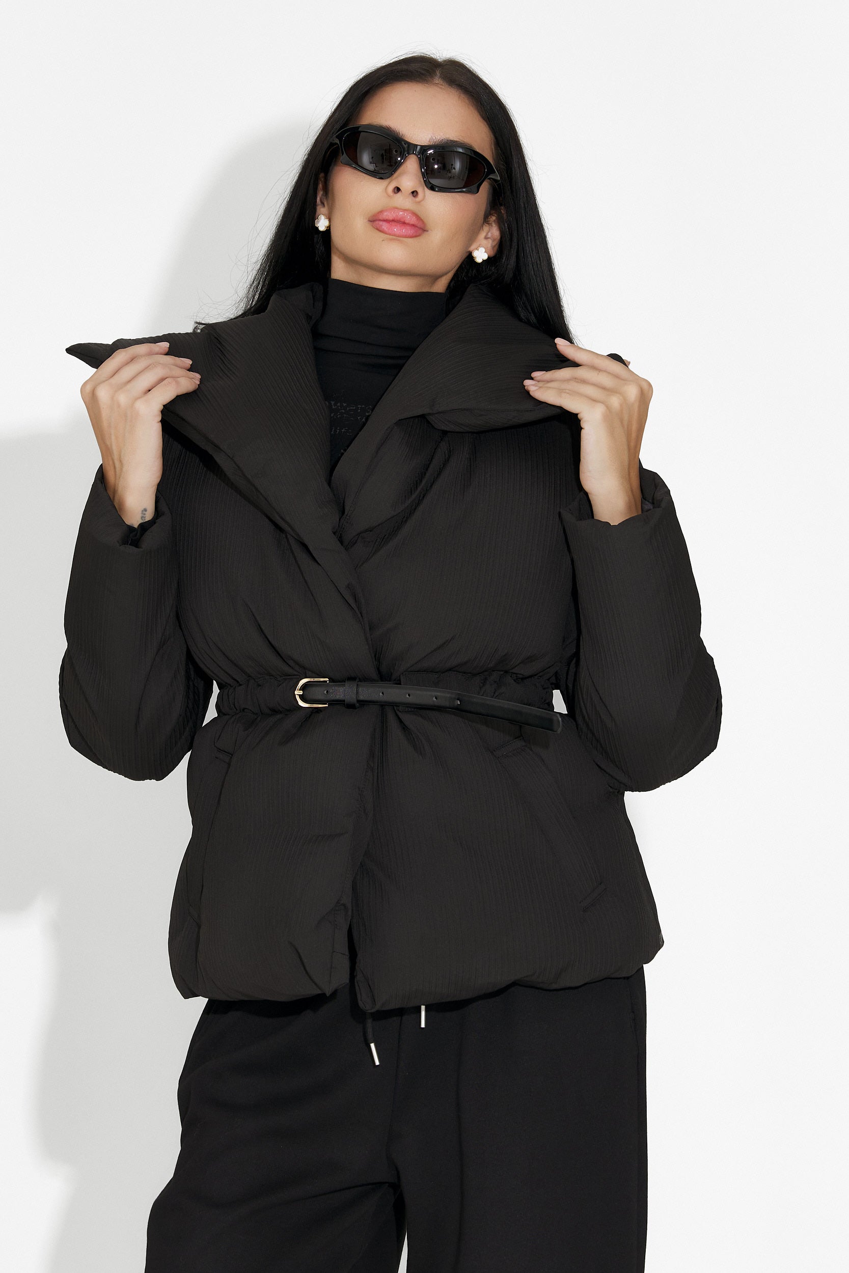 Eonica Bogas alkalmi fekete női dzseki