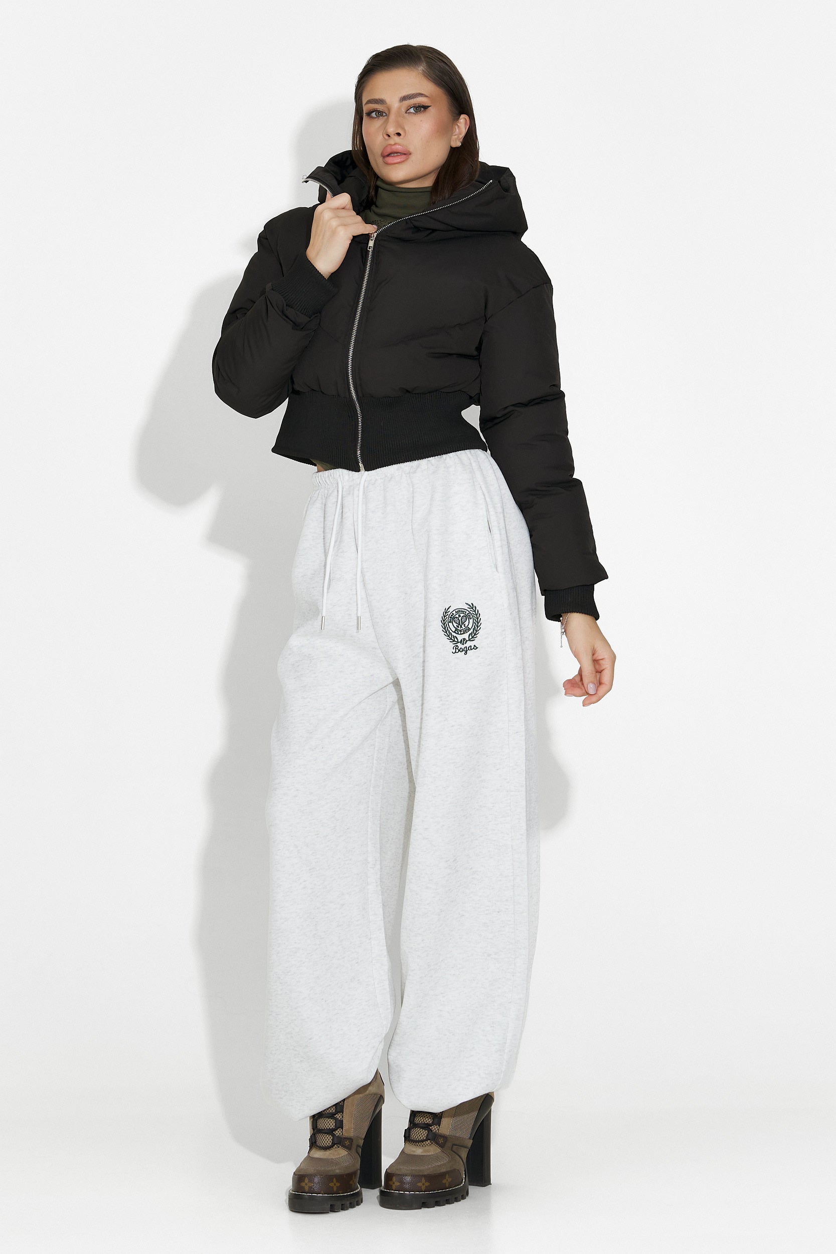 Lumaya Bogas Hétköznapi Fekete Női Dzseki