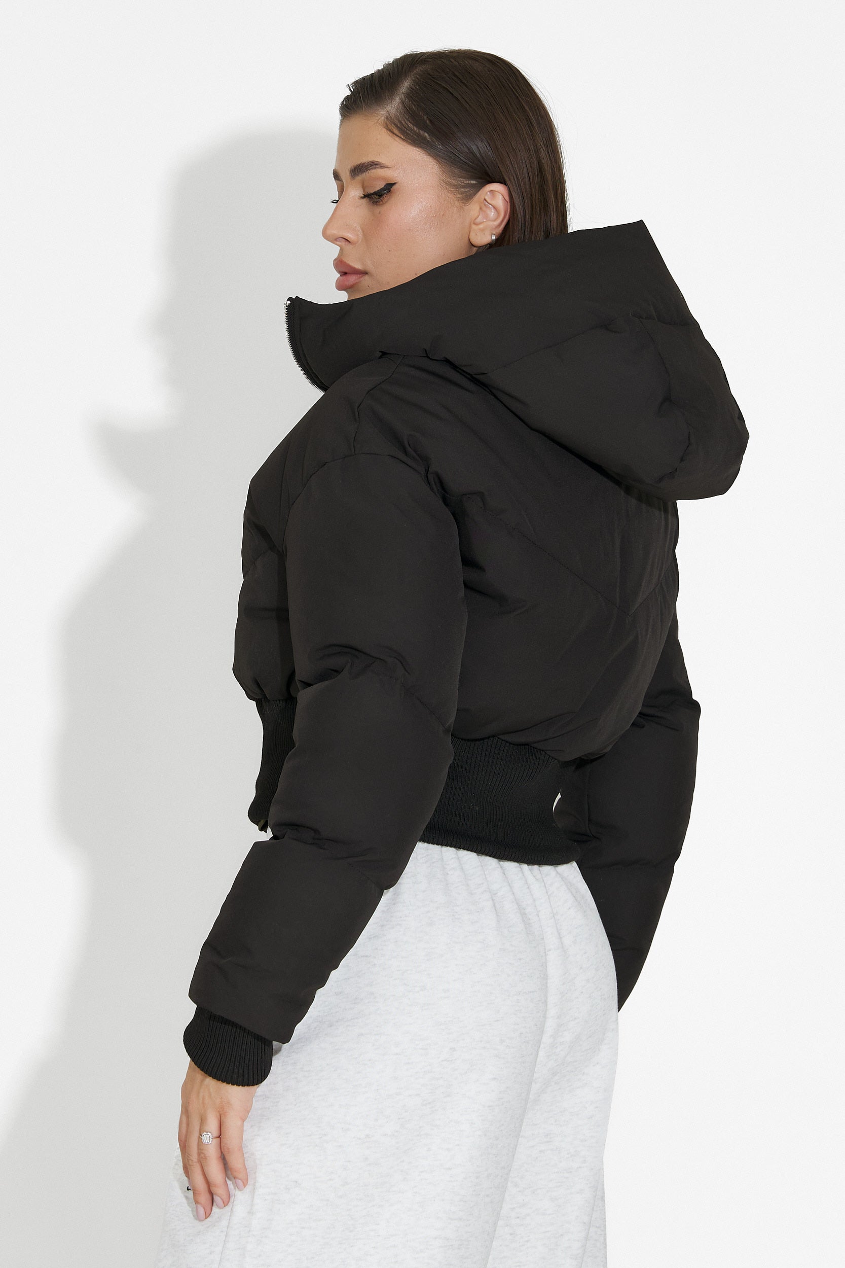 Lumaya Bogas Hétköznapi Fekete Női Dzseki