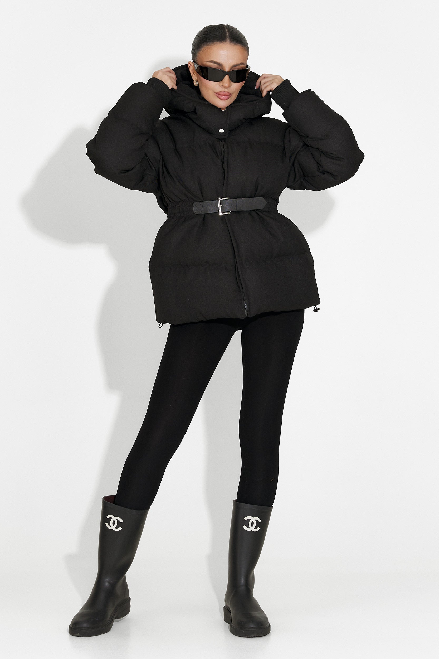 Savrina Bogas Fekete Hétköznapi Női Dzseki