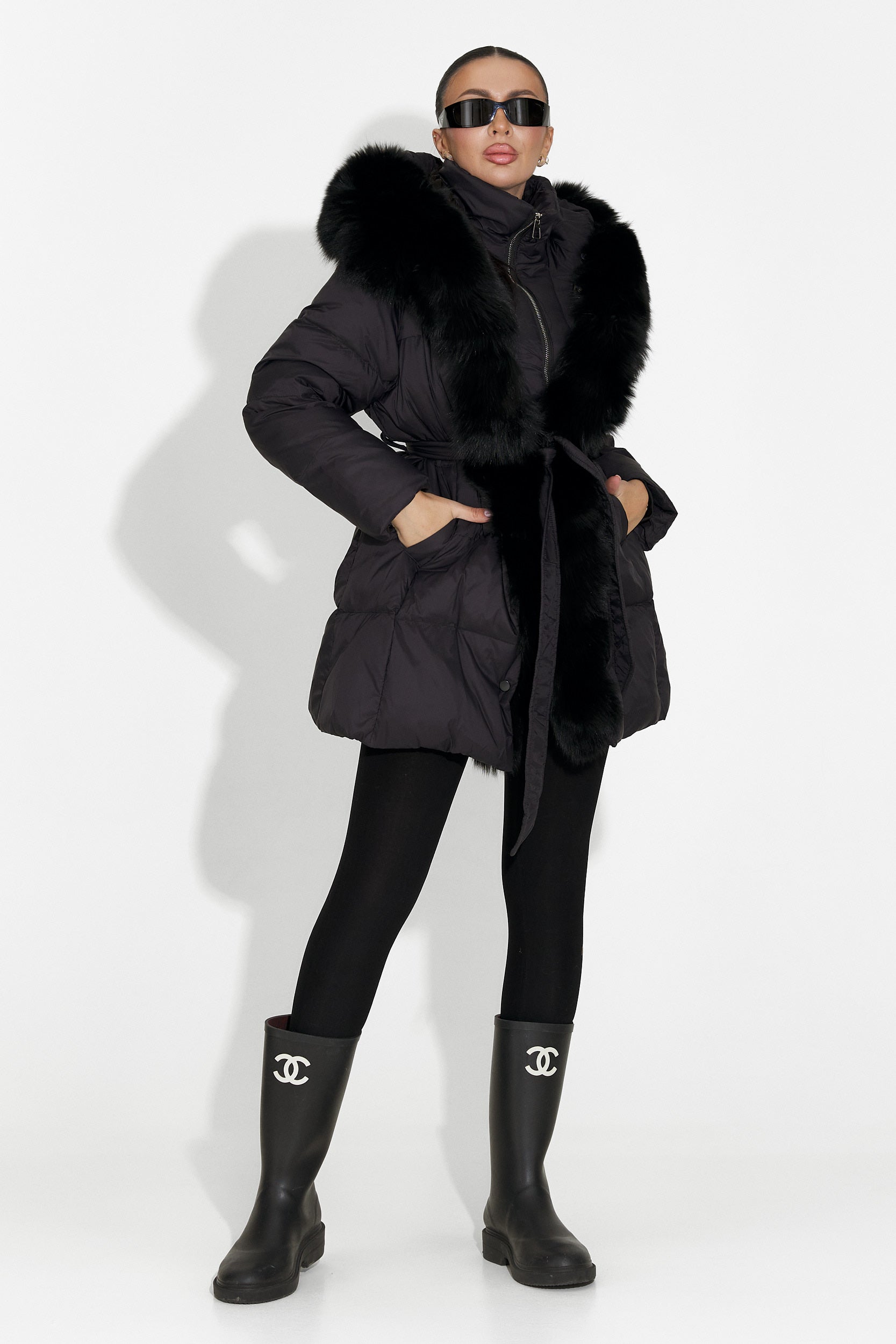 Neolia Bogas Fekete Női Kabát