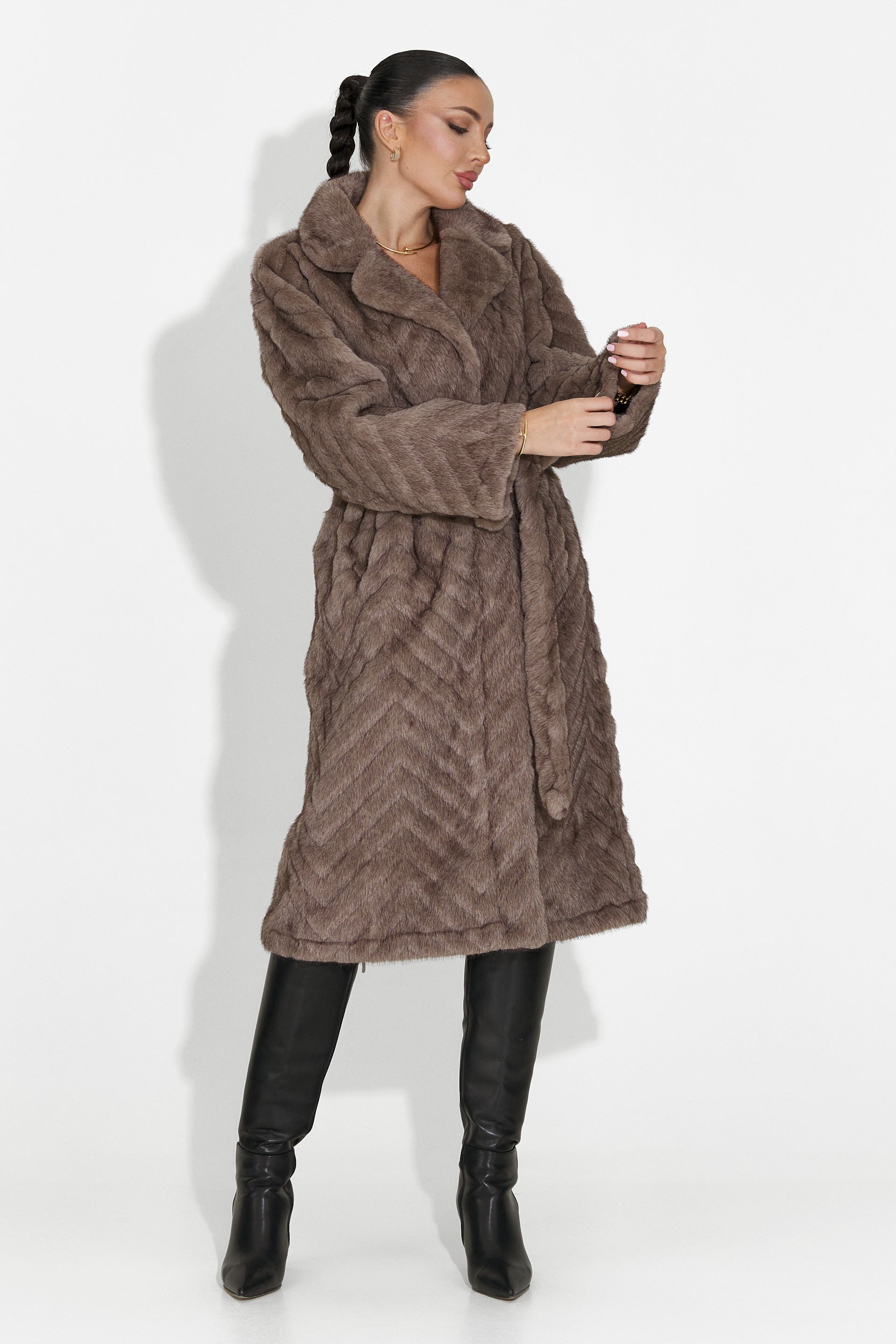 Lunaris Bogas Szürke Szőrmekabát