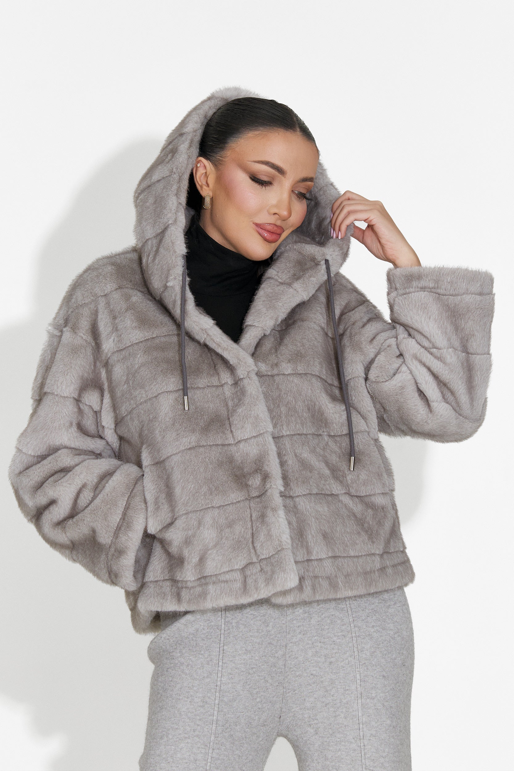 Alaszkai Szürke Bőrmelegítő Kabát