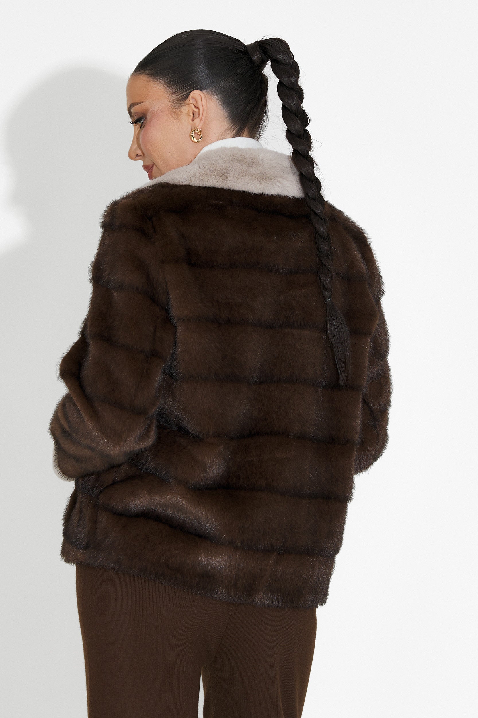 Celoria Bogas Barna Szőrmegkabát