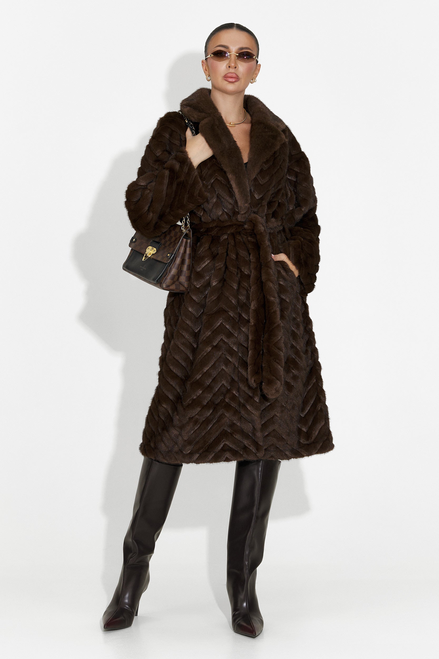 Lunaris Bogas Barna Szőrmegkabát