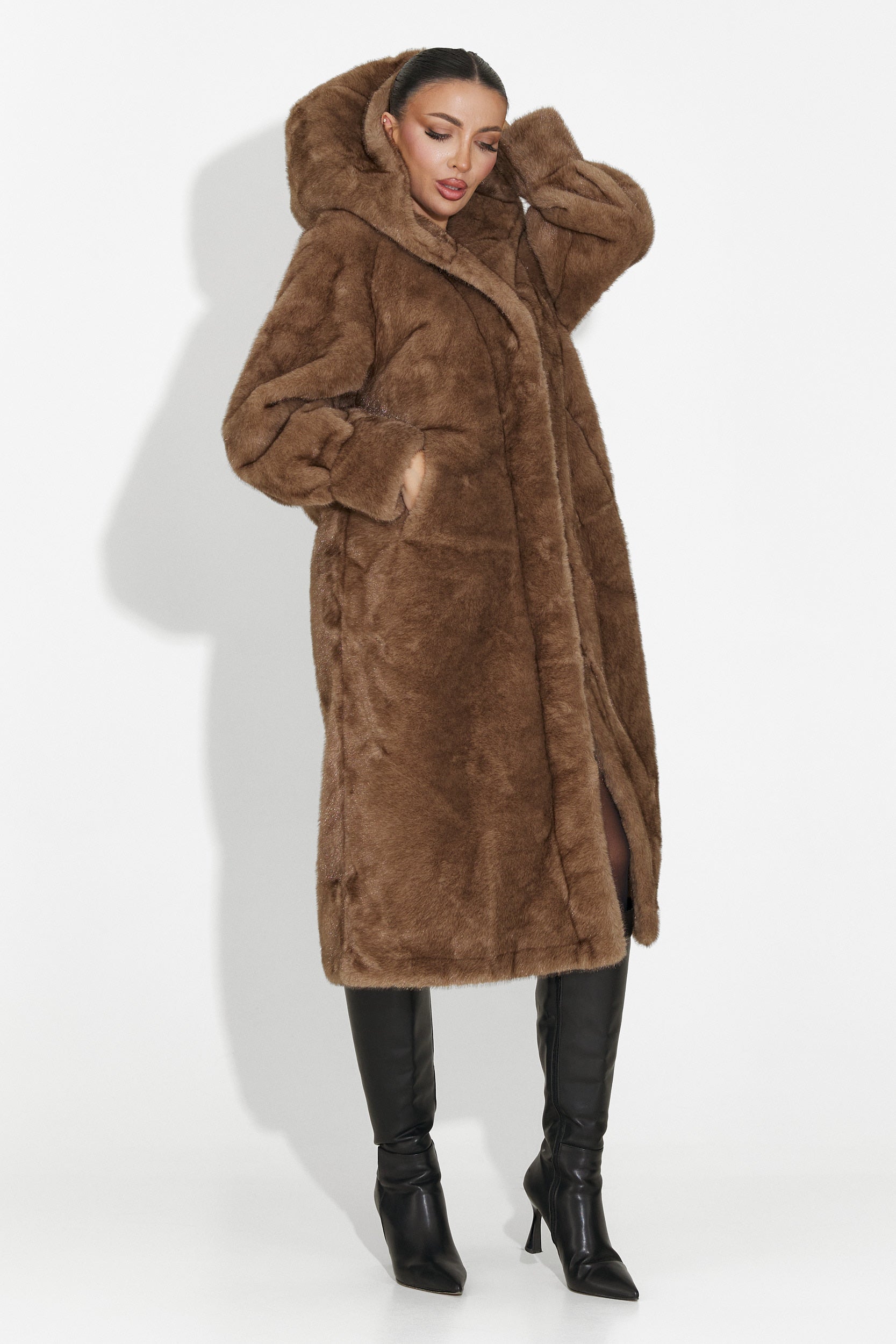 Pluvina Bogas Barna Szőrmekabát