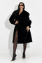 Pluvina Bogas Fekete Szőrmekabátja