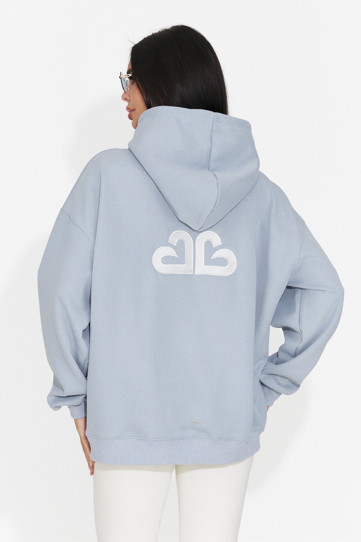 Hanorac casual bleu Valotdiva Bogas