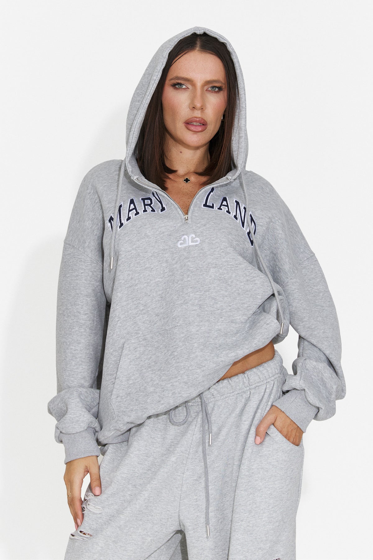 Hanorac casual gri Cheraraola Bogas