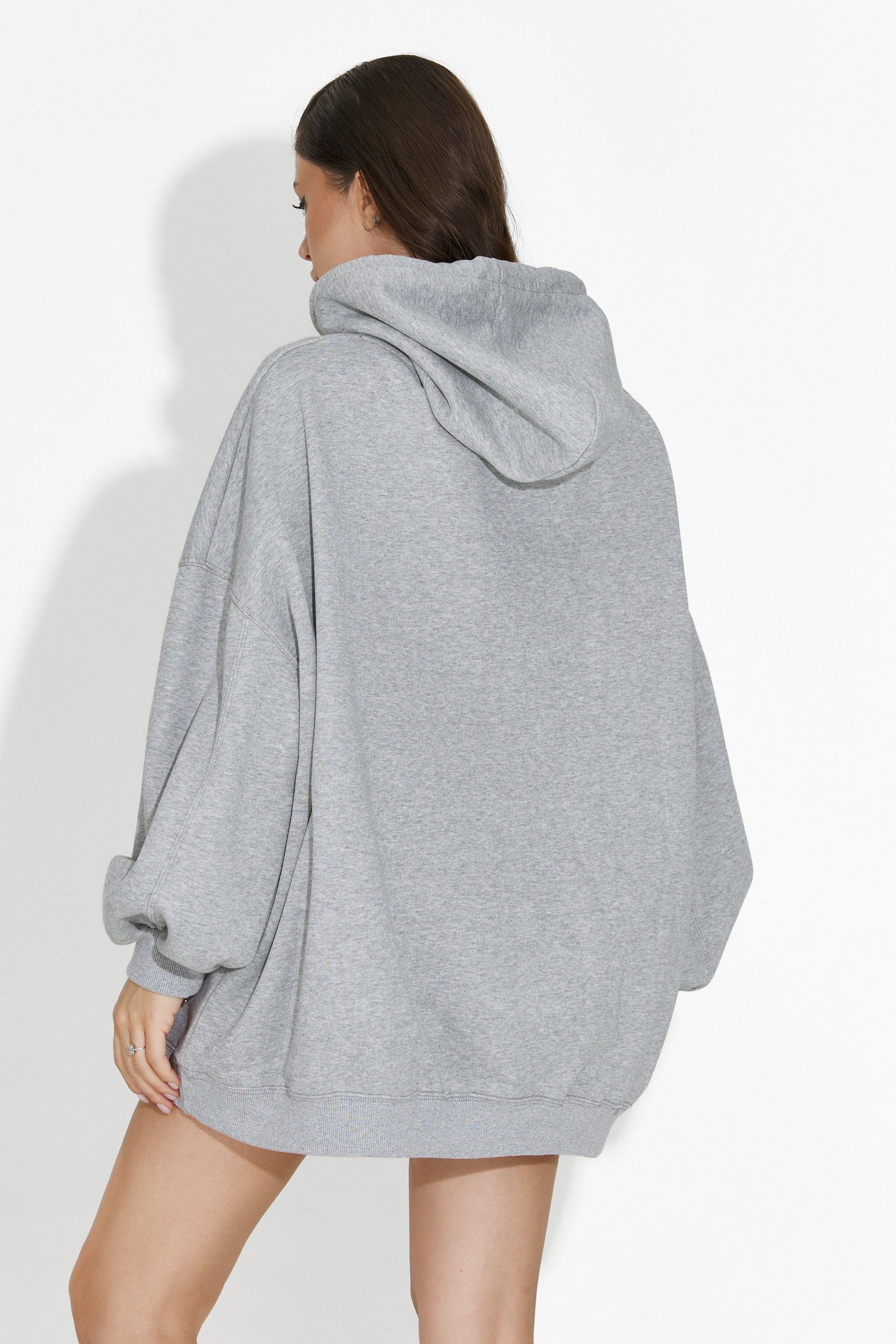 Noblesa Bogas Sötétszürke Női Hétköznapi Kapucnis Pulóver