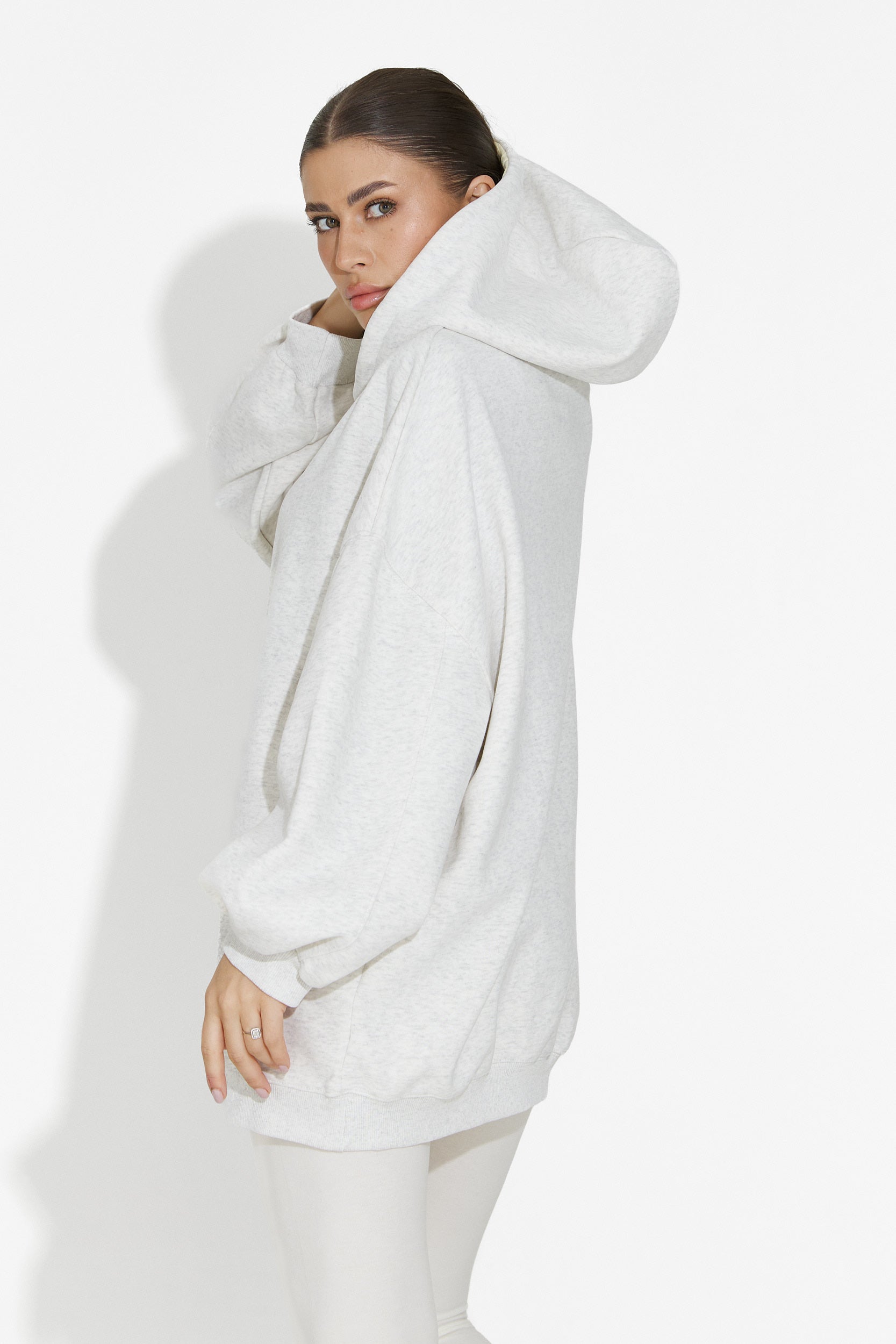 Noblesa Bogas Casual Szürke Női Kapucnis Pulóver