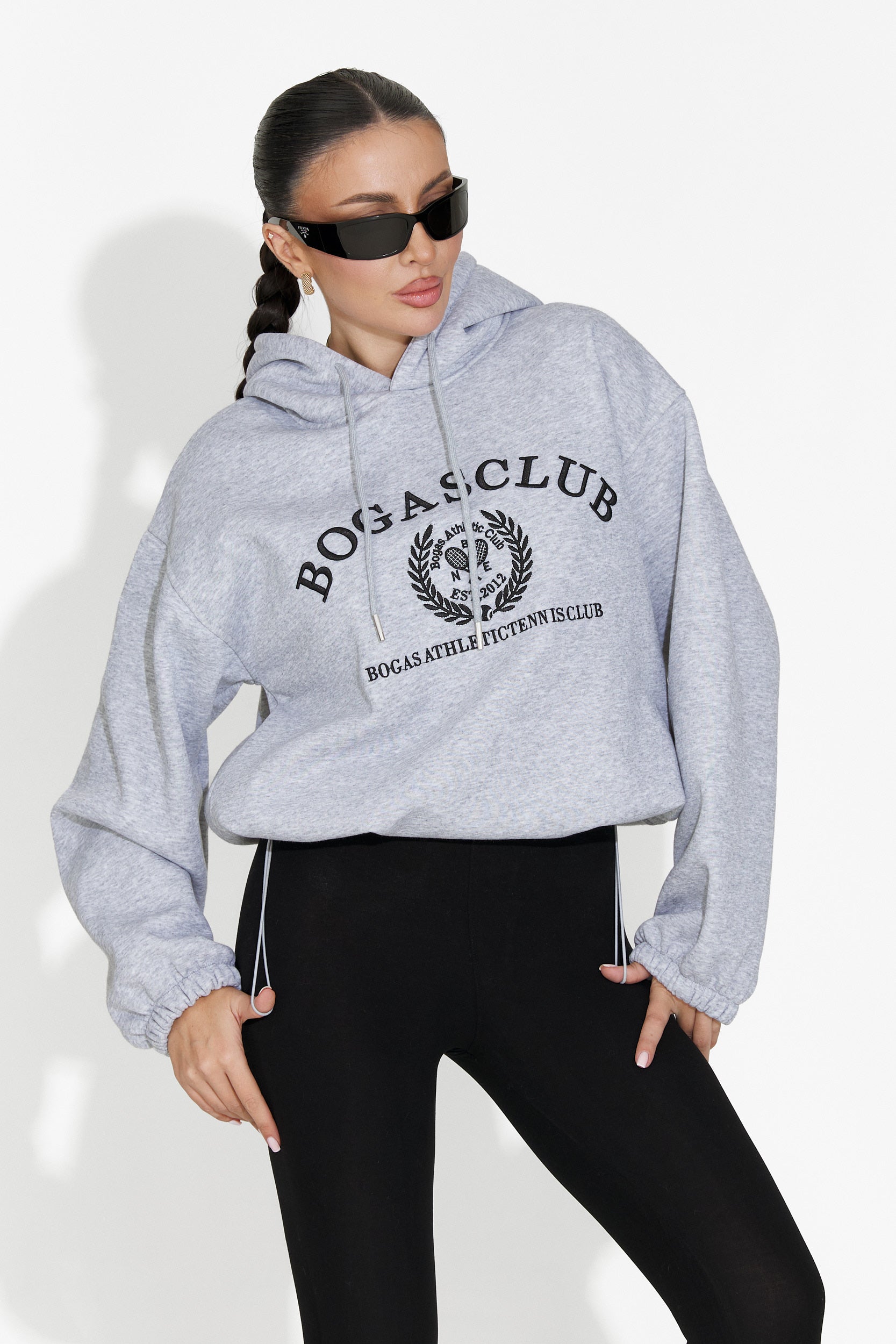 Rinalis Bogas Hétköznapi Szürke Női Kapucnis Pulóver