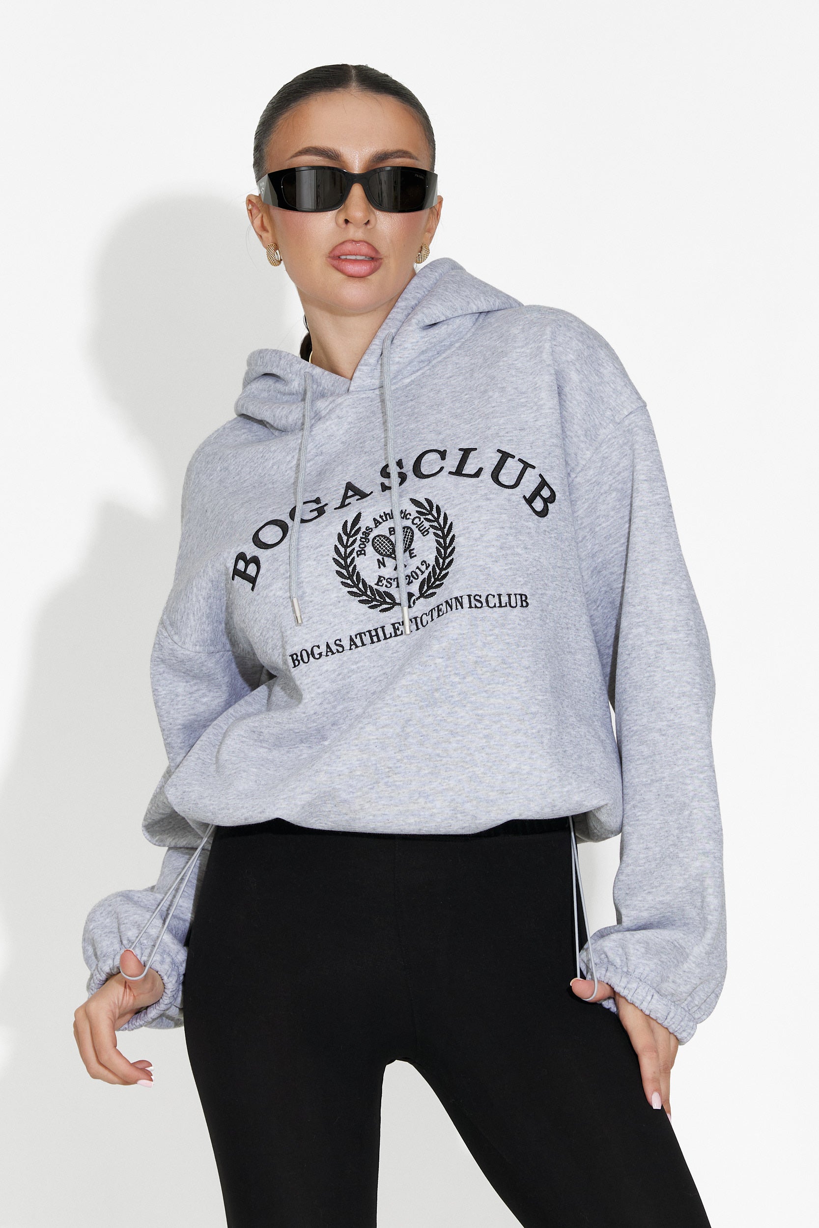 Rinalis Bogas Hétköznapi Szürke Női Kapucnis Pulóver