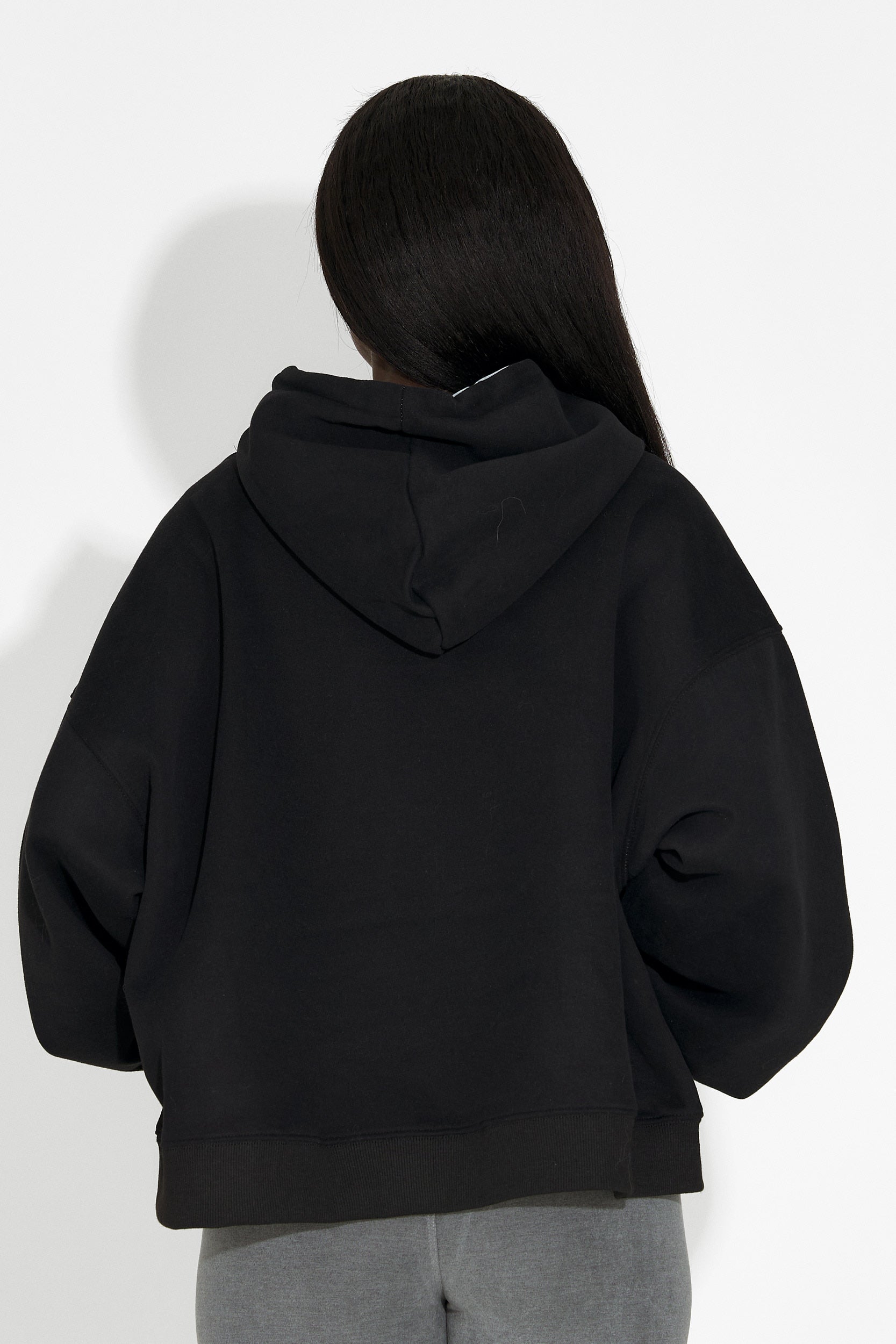 Loravia Bogas Hétköznapi Fekete Női Kapucnis Pulóver