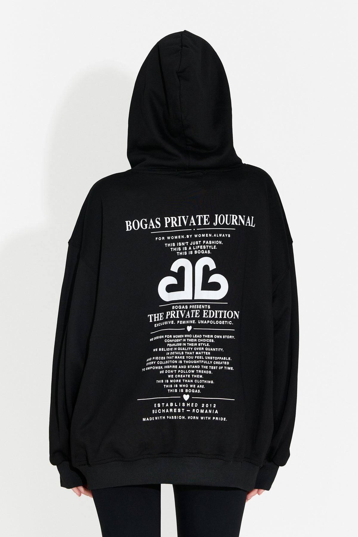 Hanorac dama casual negru Rates Bogas