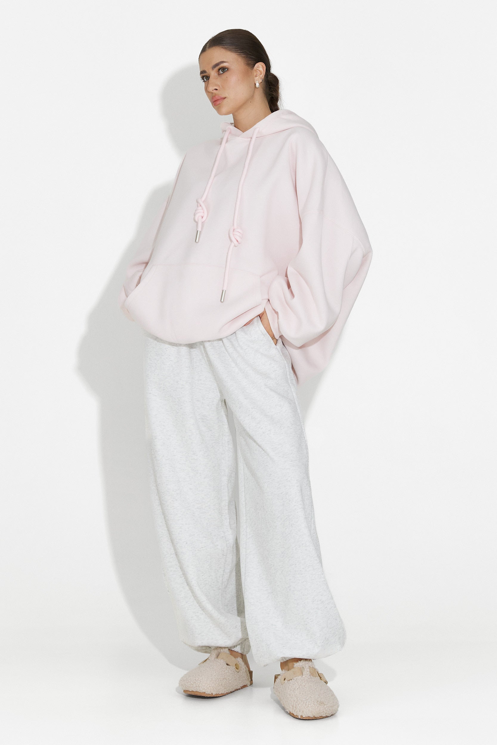 Noblesa Bogas Kényelmes Rózsaszín Női Kapucnis Pulóver