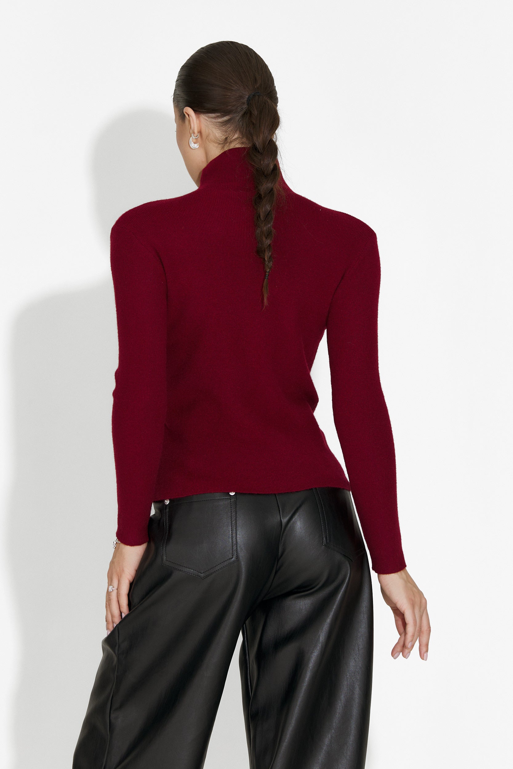 Laza bordó hölgy pulóver Invera Bogas