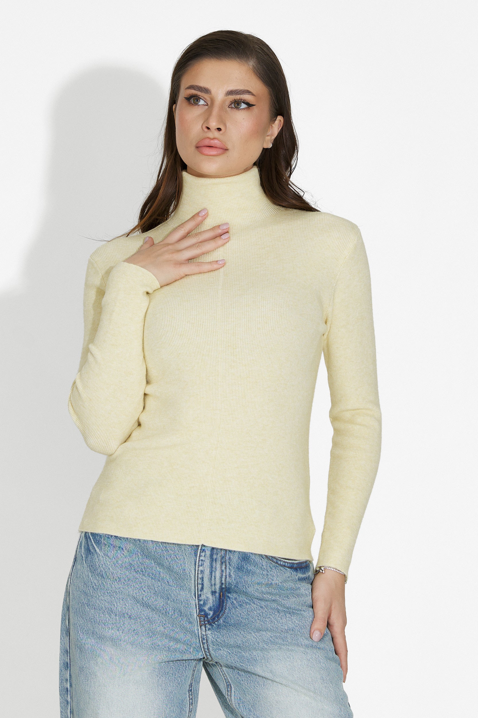 Invera Bogas Sárga Hétköznapi Női Pulóver