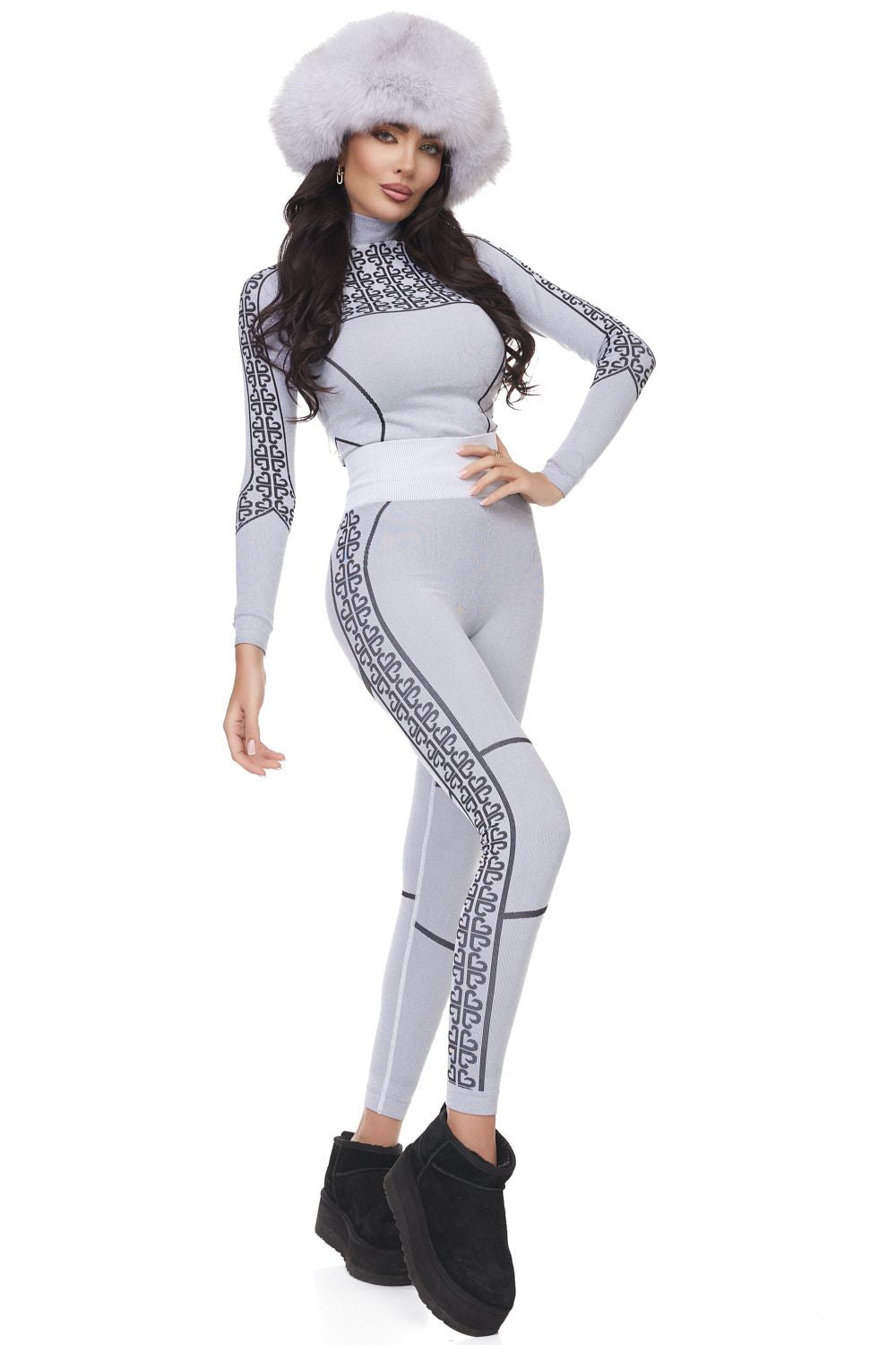 Női alkalmi szürke leggings Seamless Bogas