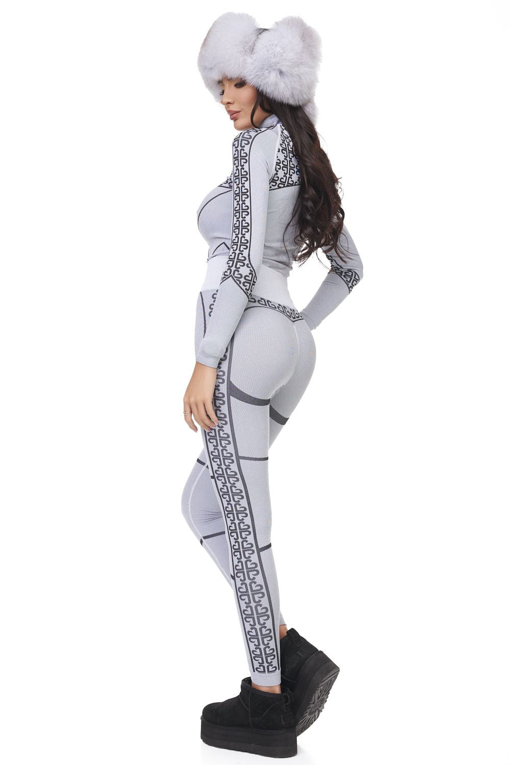 Női alkalmi szürke leggings Seamless Bogas