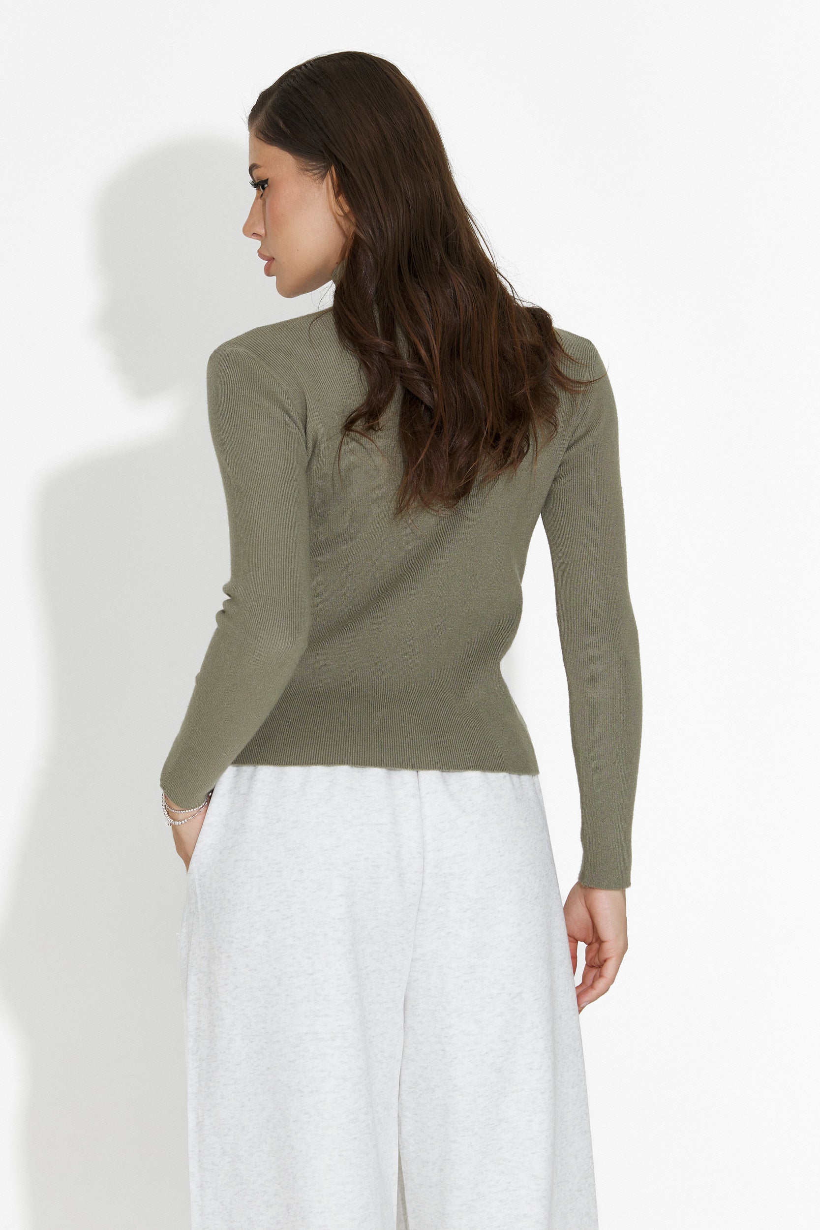 Laza Khaki Női Pulóver Invera Bogas