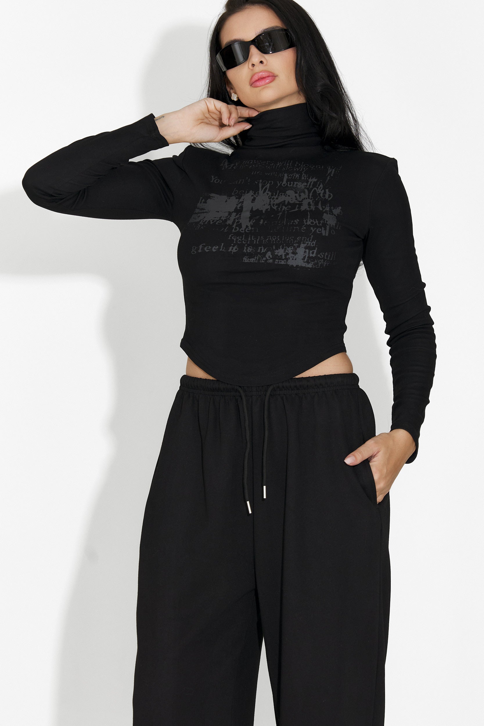 Fenalya Bogas Fekete Hétköznapi Női Pulóver