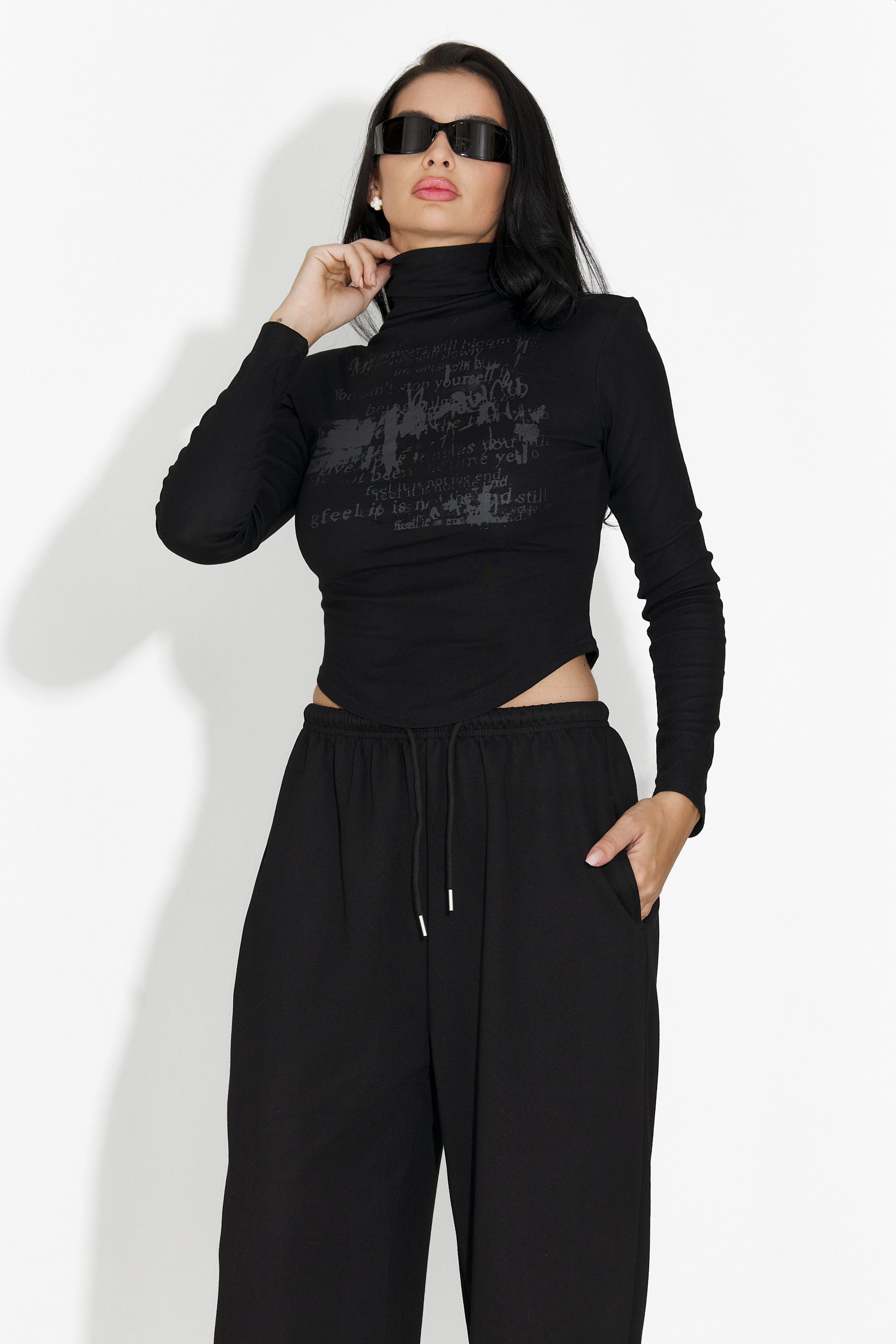 Fenalya Bogas Fekete Hétköznapi Női Pulóver