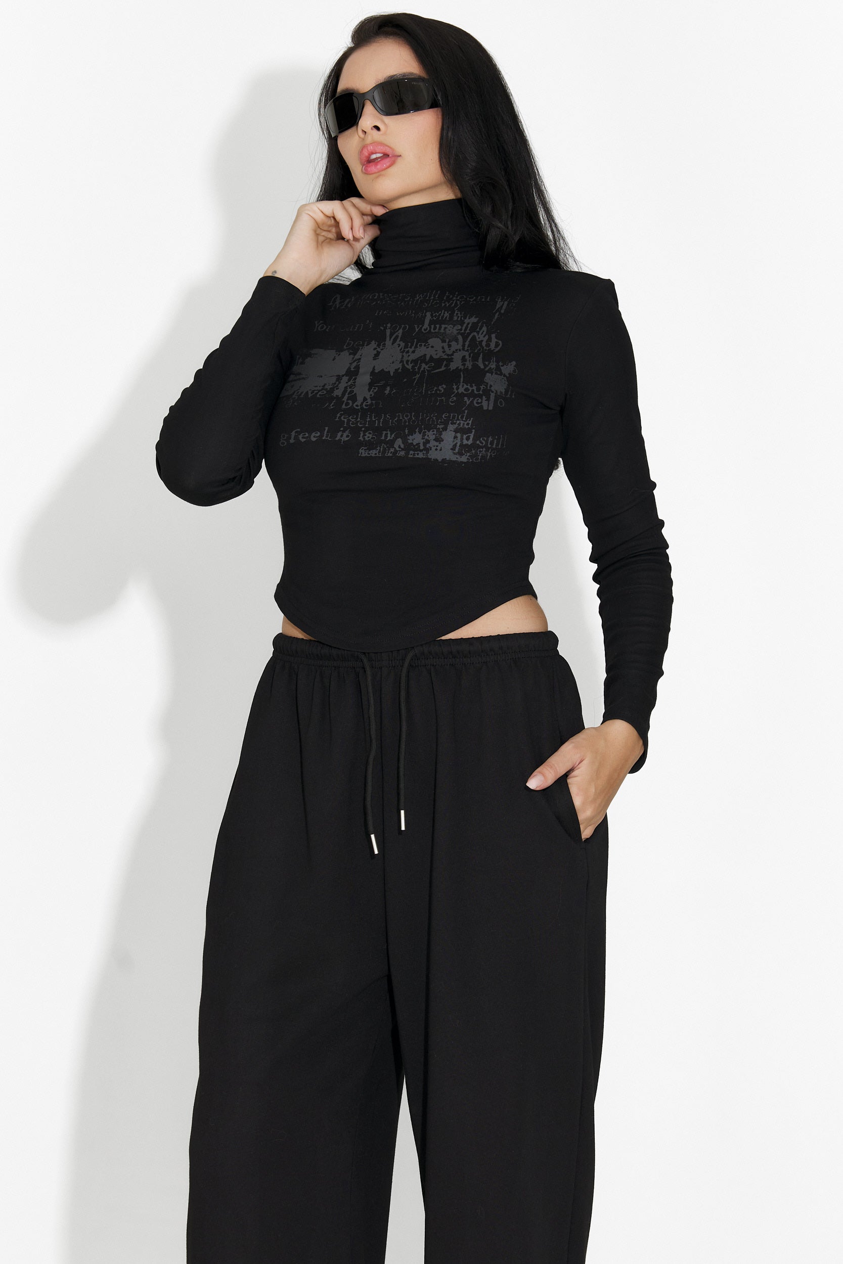 Fenalya Bogas Fekete Hétköznapi Női Pulóver