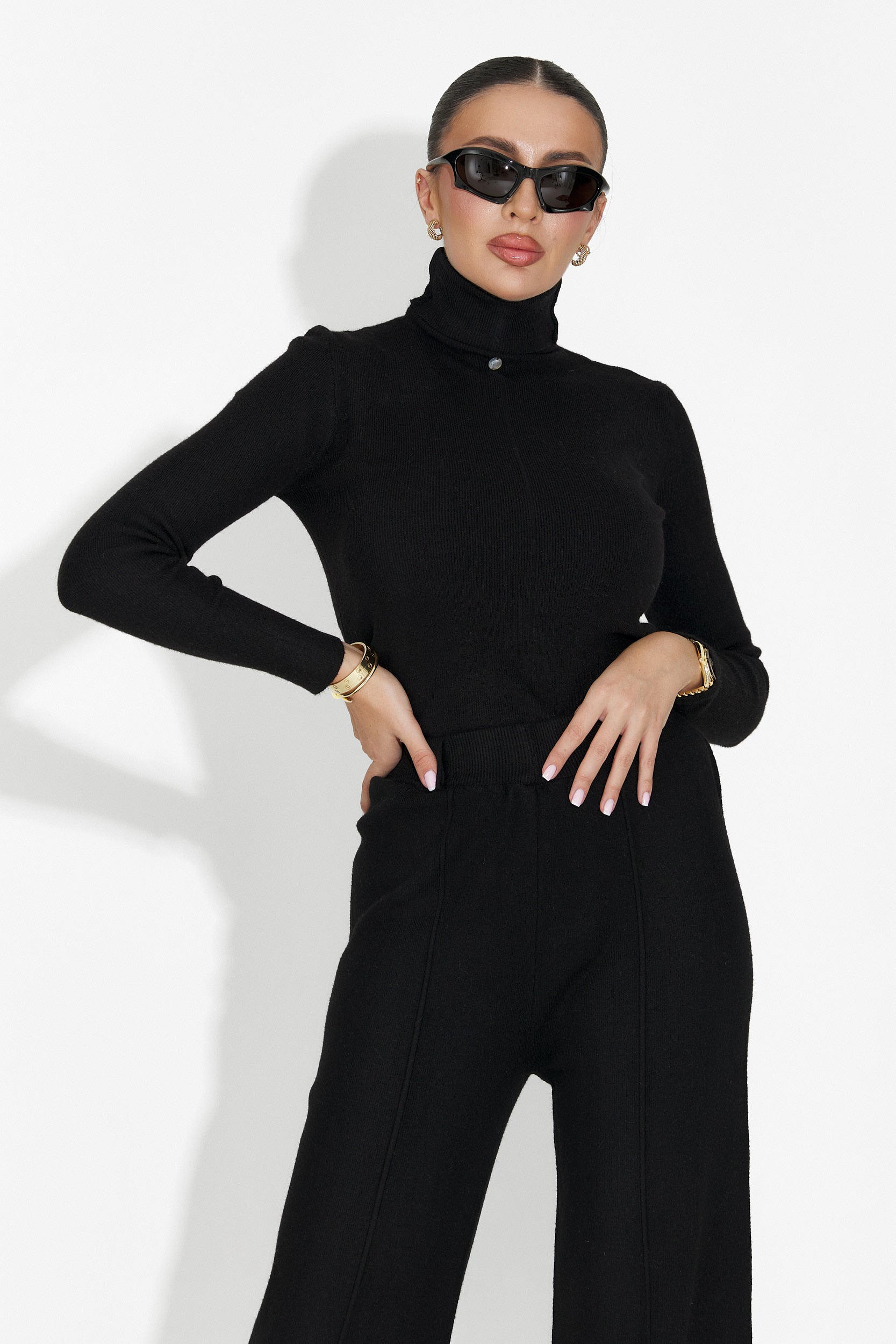 Invera Bogas Fekete Hétköznapi Női Pulóver