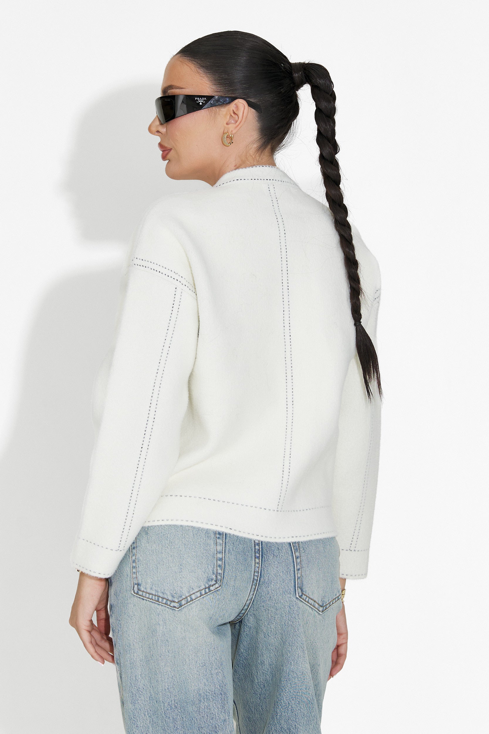 Emalin Bogas Fehér Hétköznapi Női Dzseki