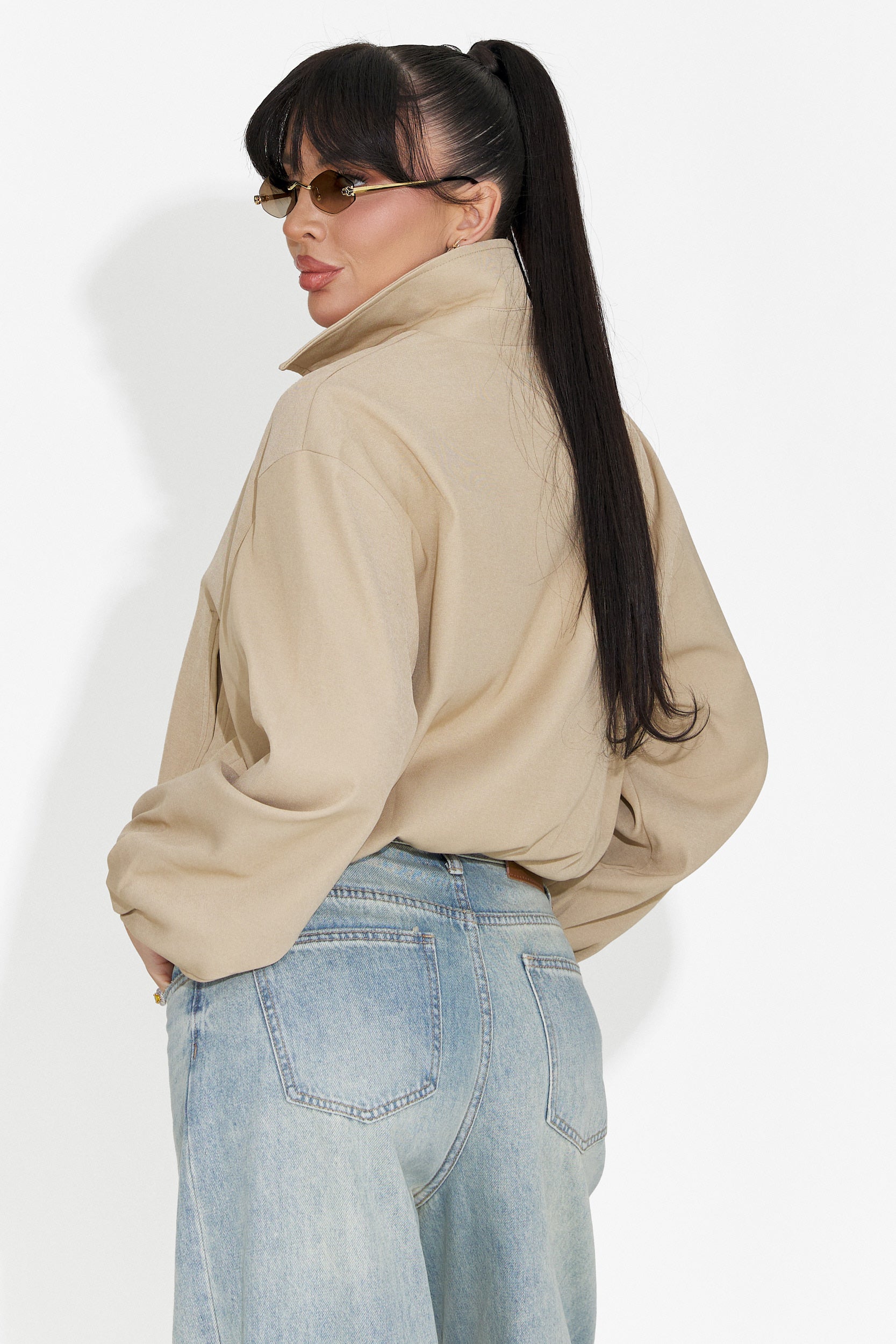 Női alkalmi bézs dzseki Giona Bogas