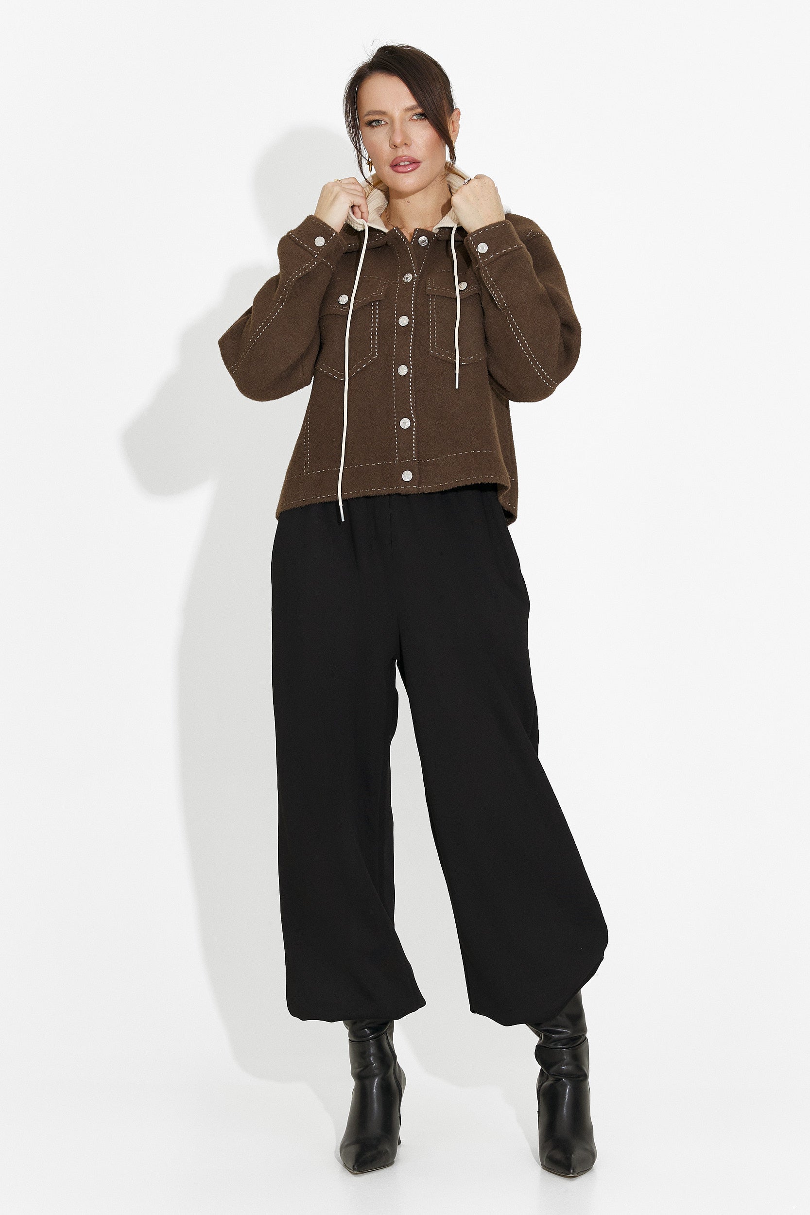 Női alkalmi barna dzseki Mirtha Bogas