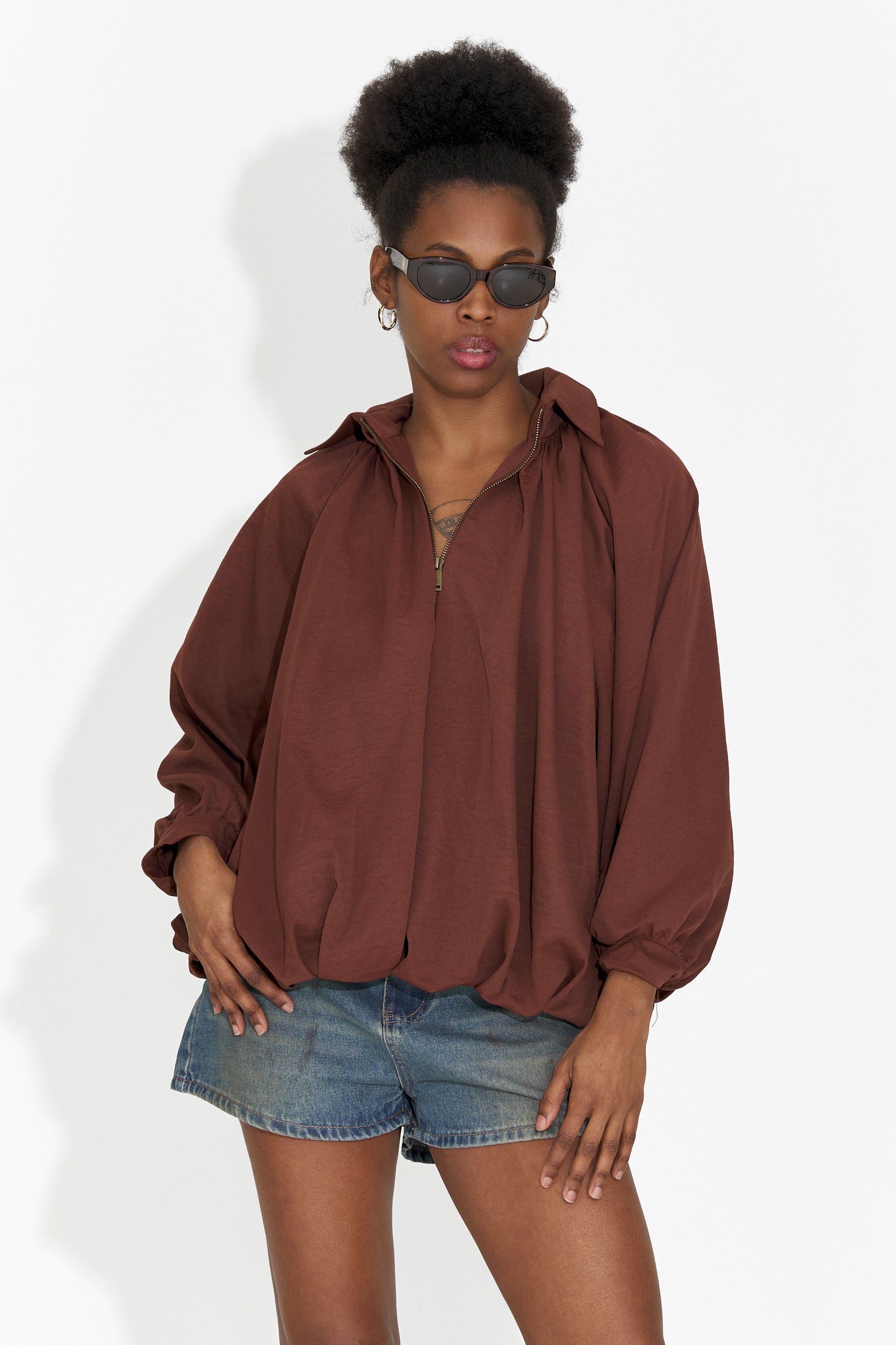 Yasminia Bogas barna női alkalmi dzseki