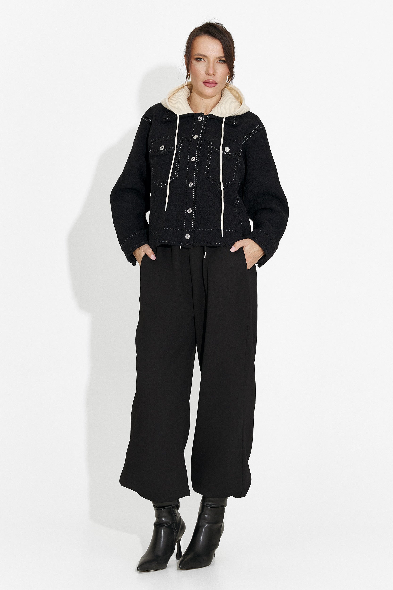 Női fekete alkalmi dzseki Mirtha Bogas