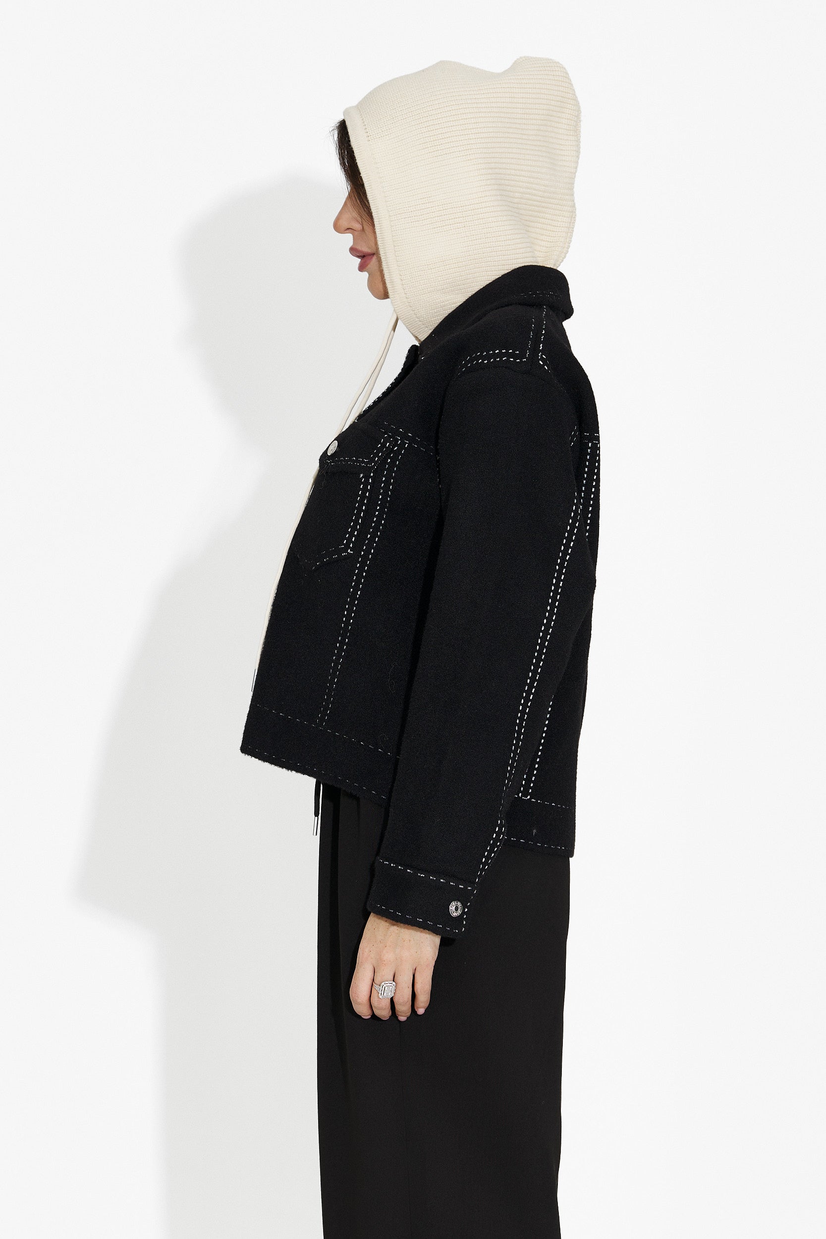 Női fekete alkalmi dzseki Mirtha Bogas