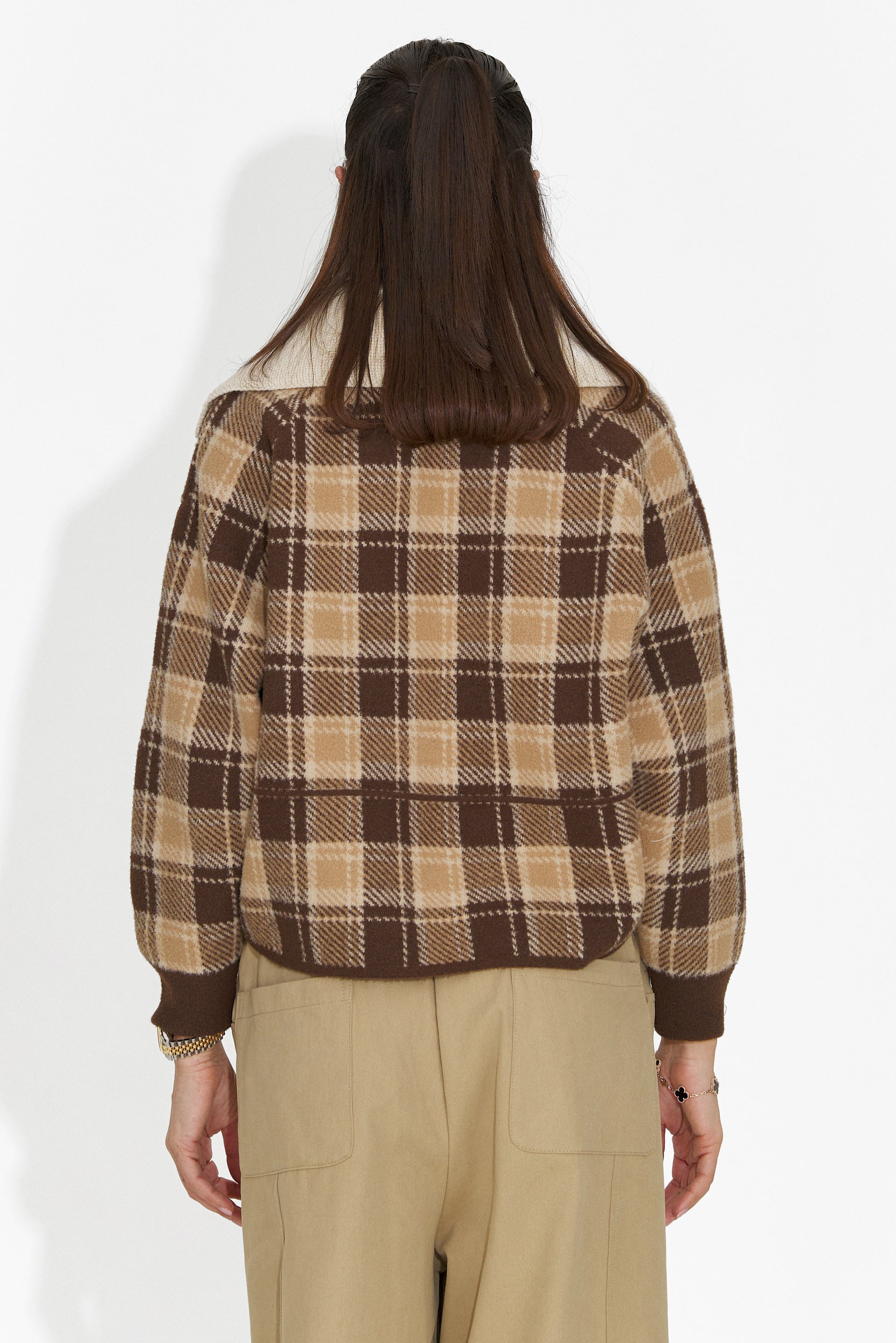 Elegáns női barna kabát Pretay Bogas