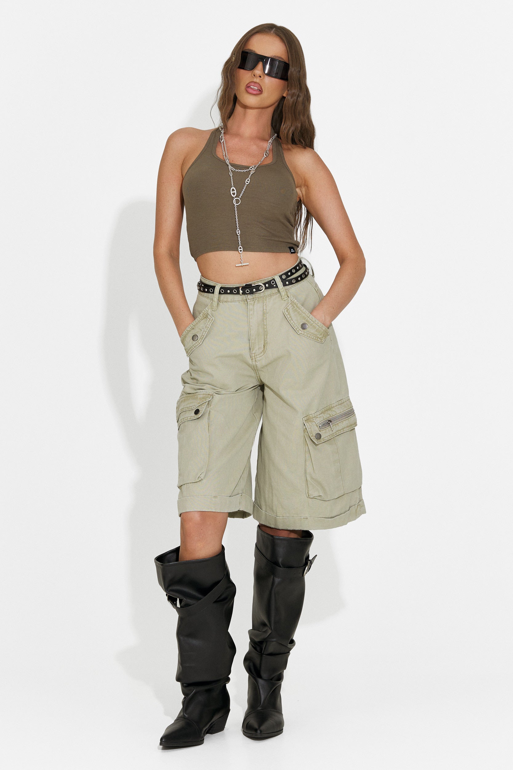 Fliter Bogas khaki női casual top