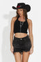 Fliter Bogas fekete női casual top